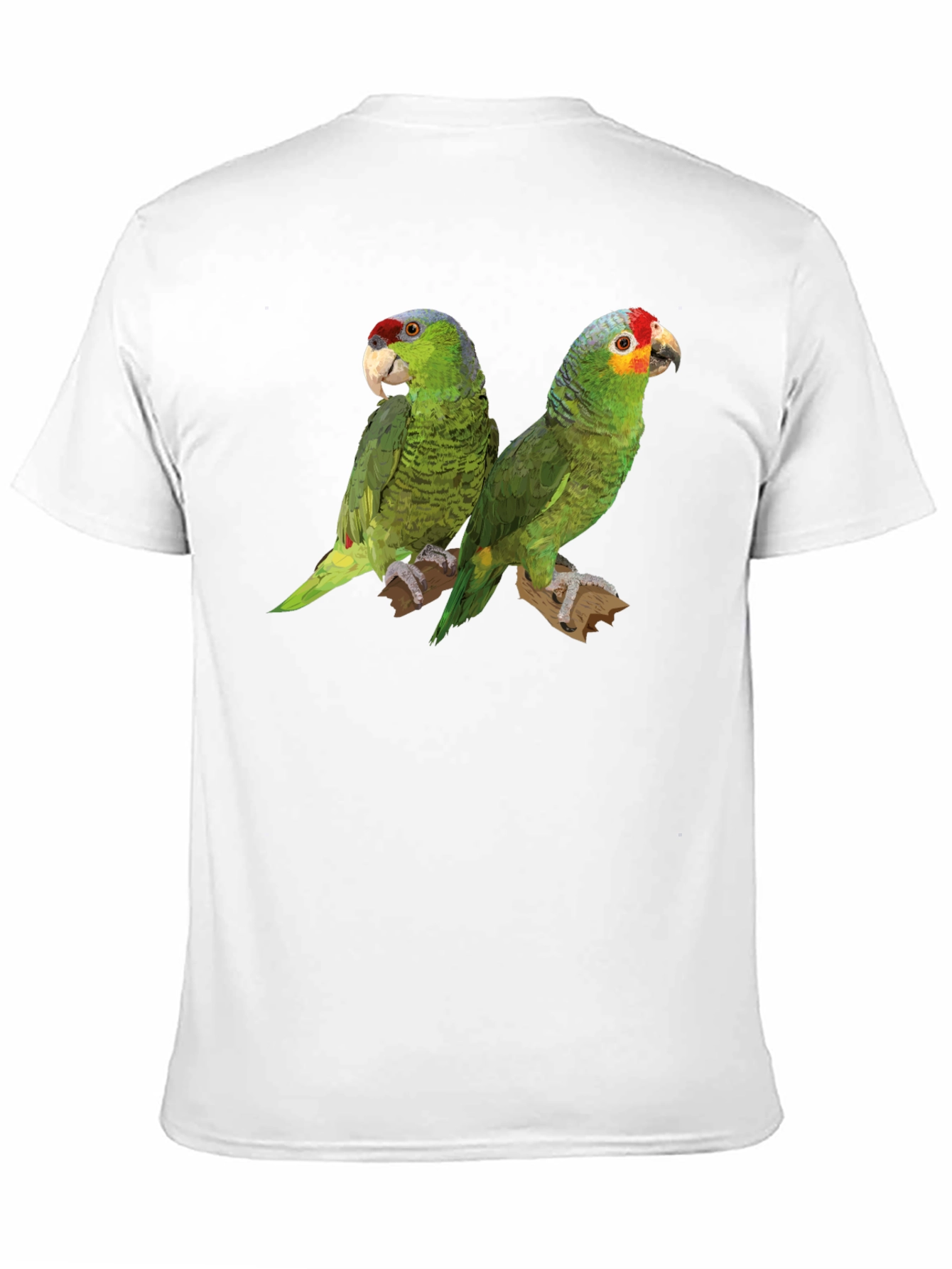 Parrot Print Black T-Shirt
