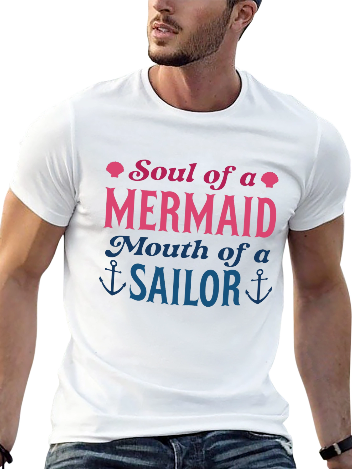 Soul of a Mermaid Sailor Black T-Shirt