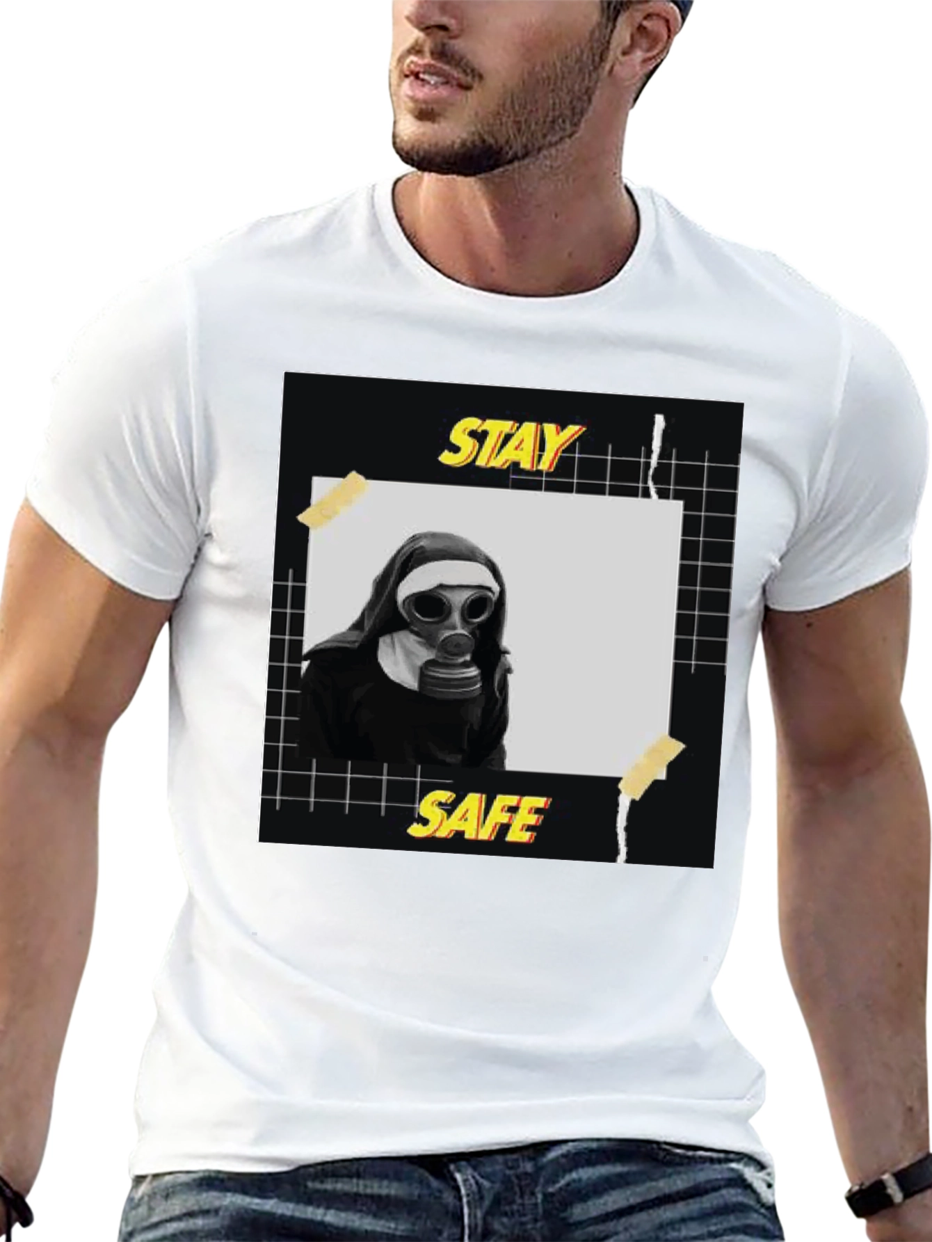 Stay Safe Graphic Tee - Unisex Black T-Shirt