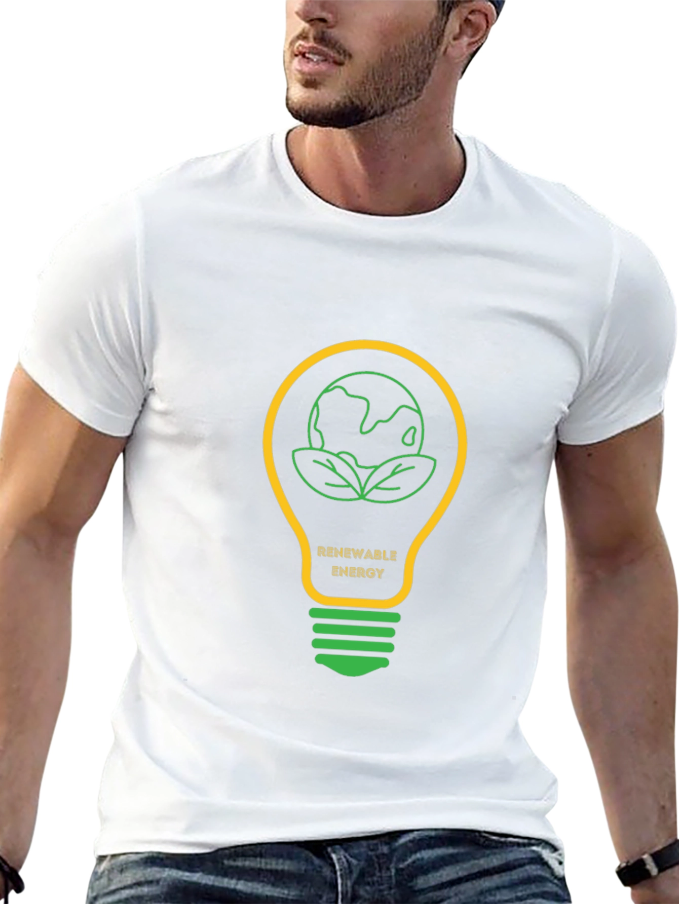 Renewable Energy Graphic Tee - Black Cotton T-Shirt