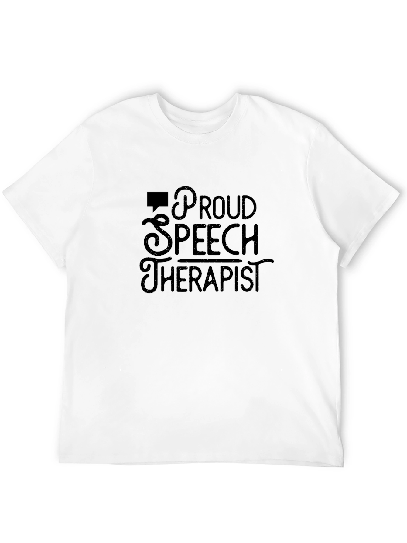 Proud Speech Therapist Black T-Shirt
