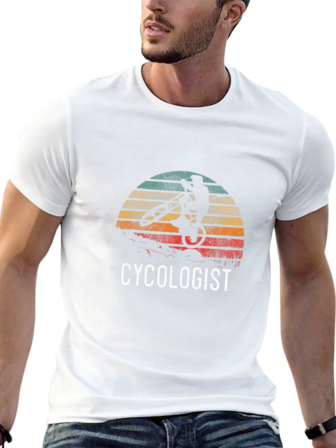 Cycologist T-Shirt - Retro Cycling Silhouette Design
