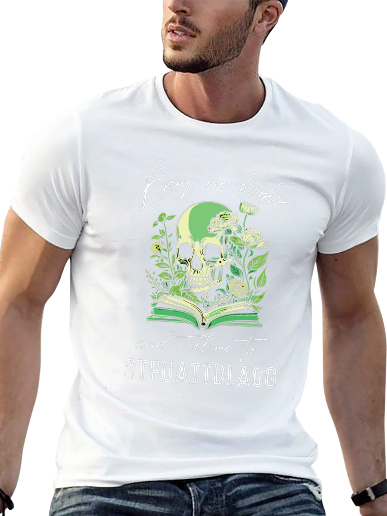 Buy Me Books Skull Graphic Tee