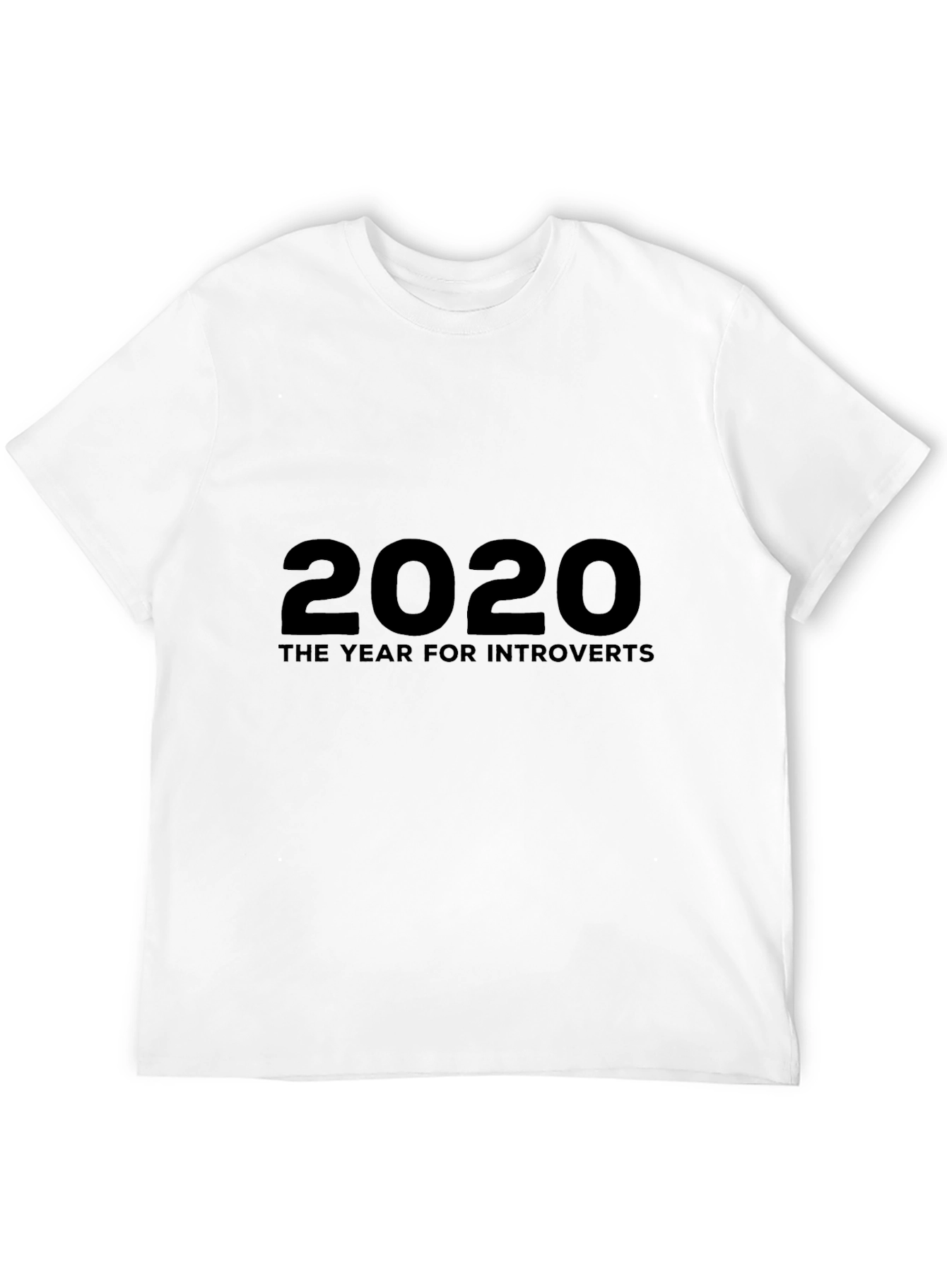 2020 Introvert T-Shirt - Black Cotton Tee