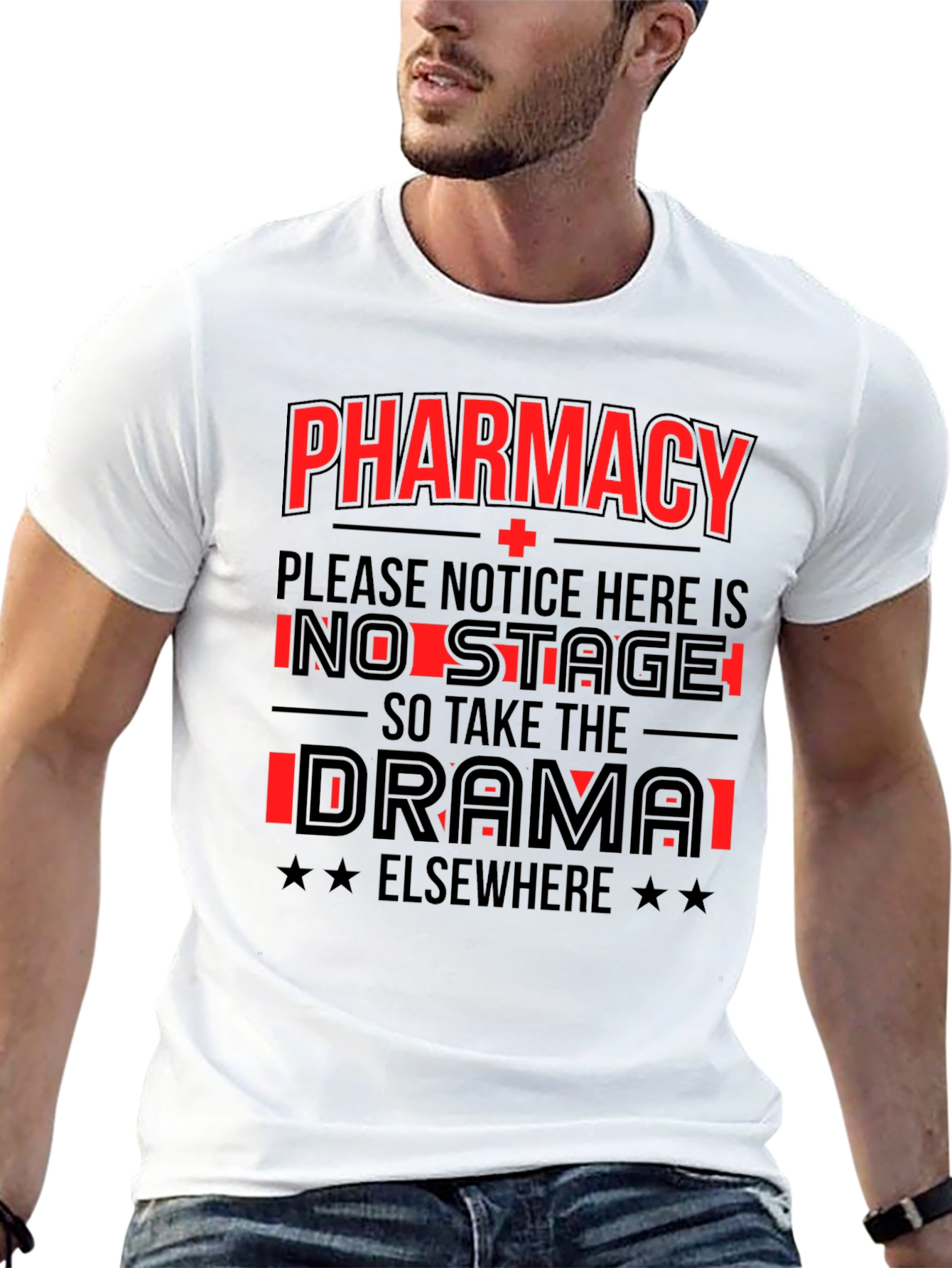 Pharmacy No Drama T-Shirt Funny Pharmacist Tee