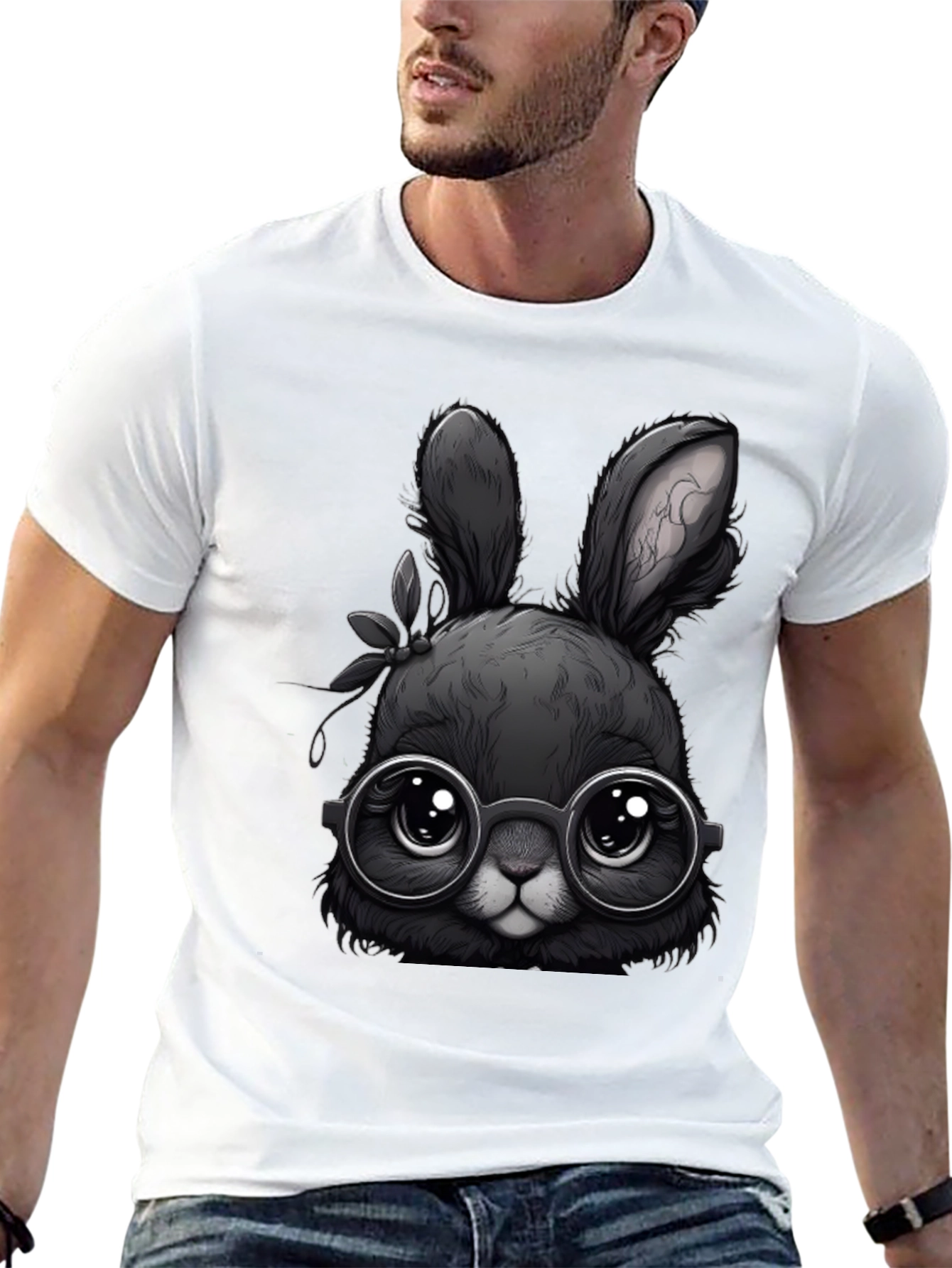 Cute Bunny with Glasses T-Shirt