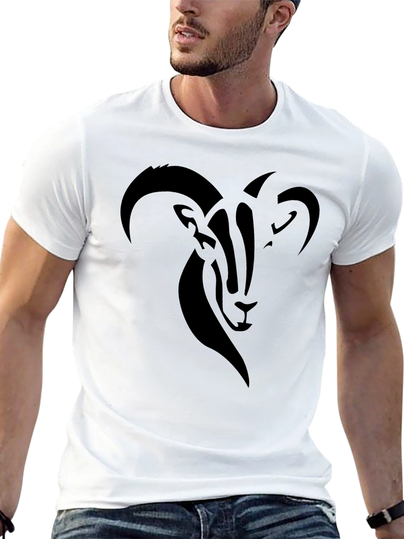 Ram Graphic Black T-Shirt