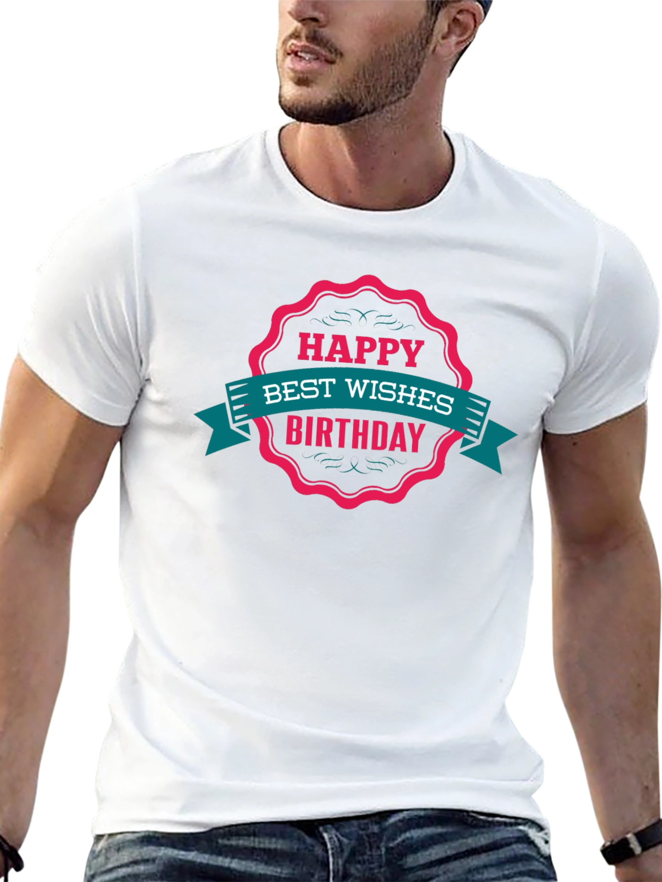 Happy Birthday Graphic Tee - Mens Short Sleeve