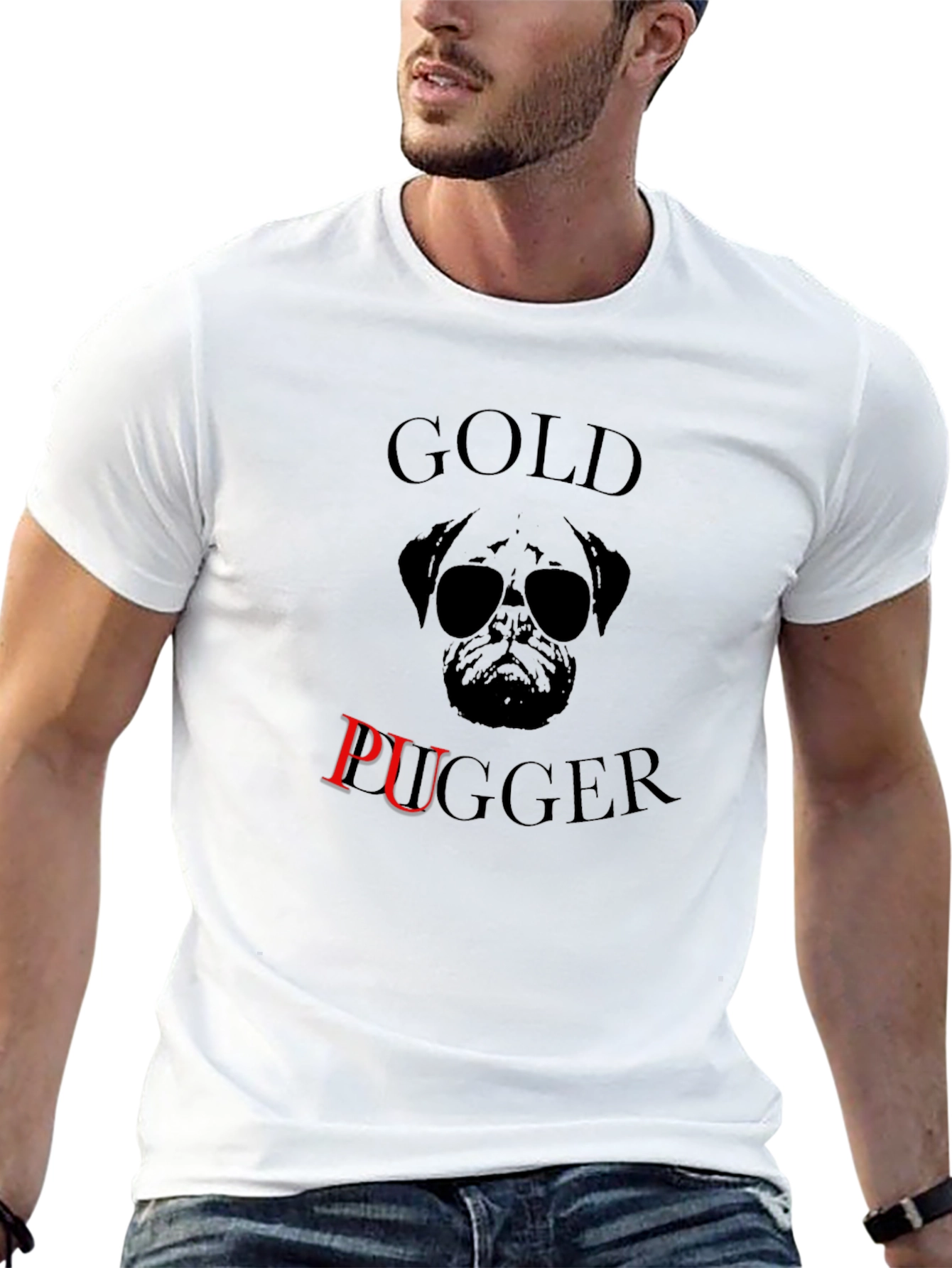 Gold Pugger Black T-Shirt