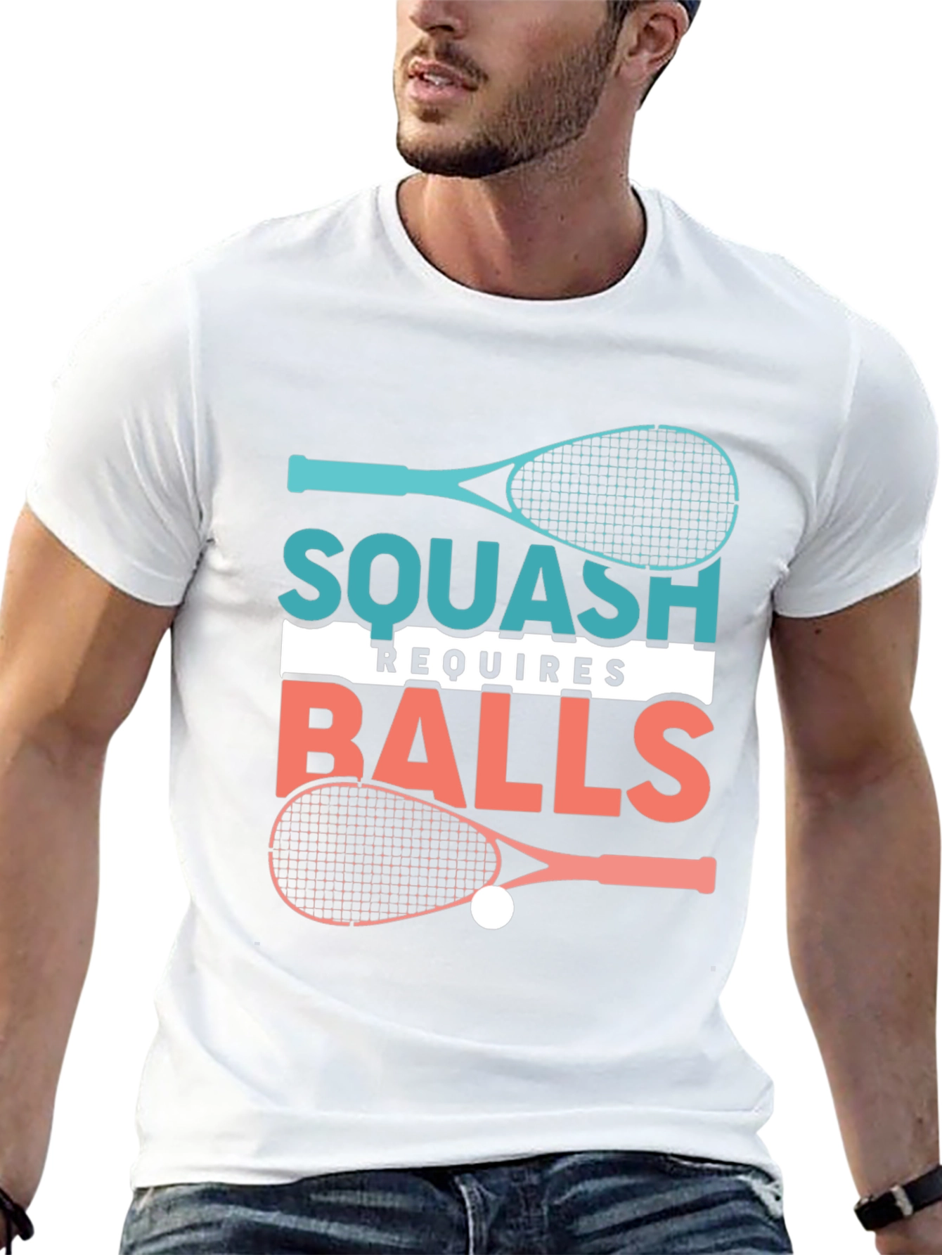 Squash Requires Balls Graphic T-Shirt