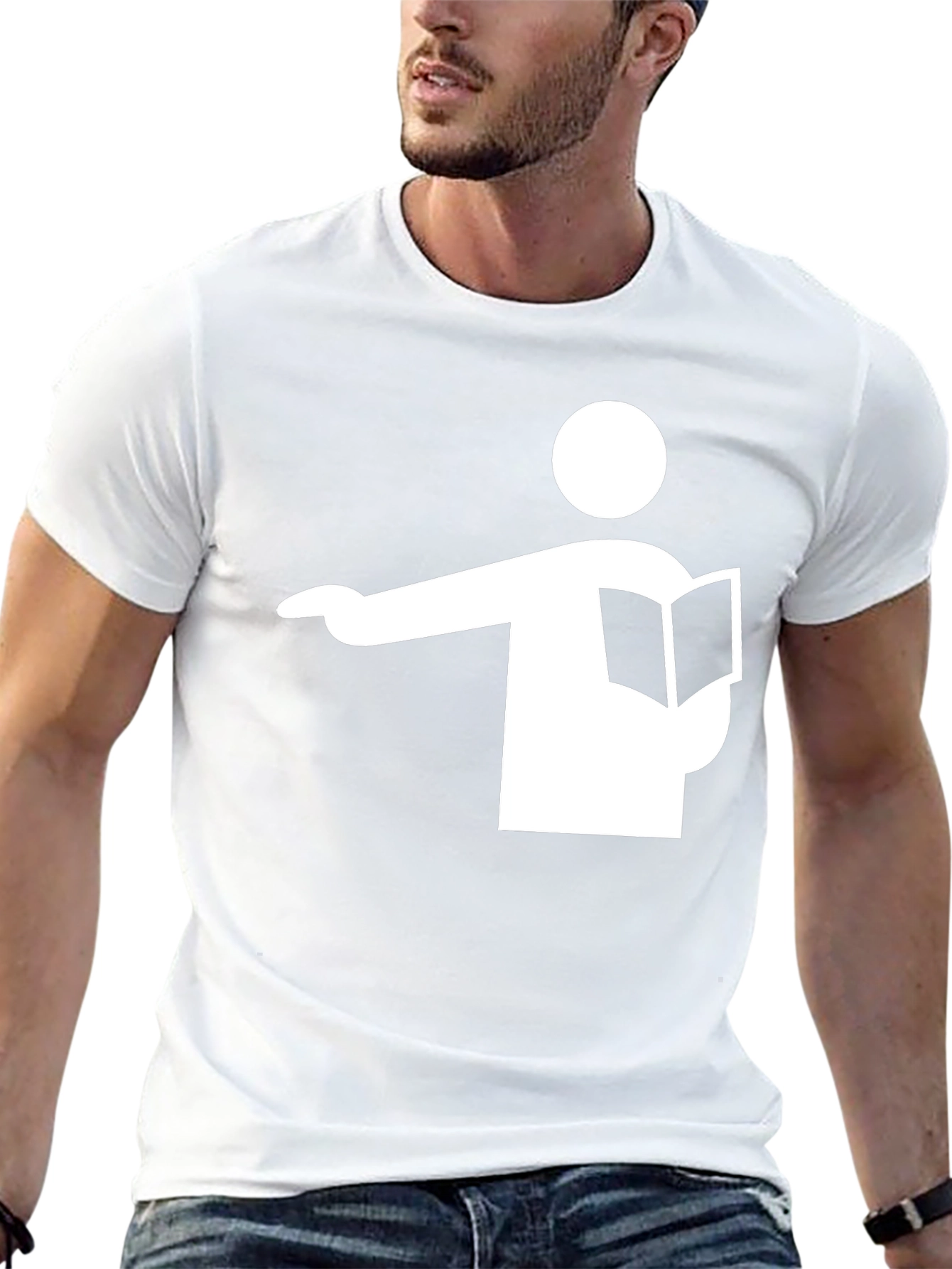 Library Reading Symbol Graphic T-Shirt