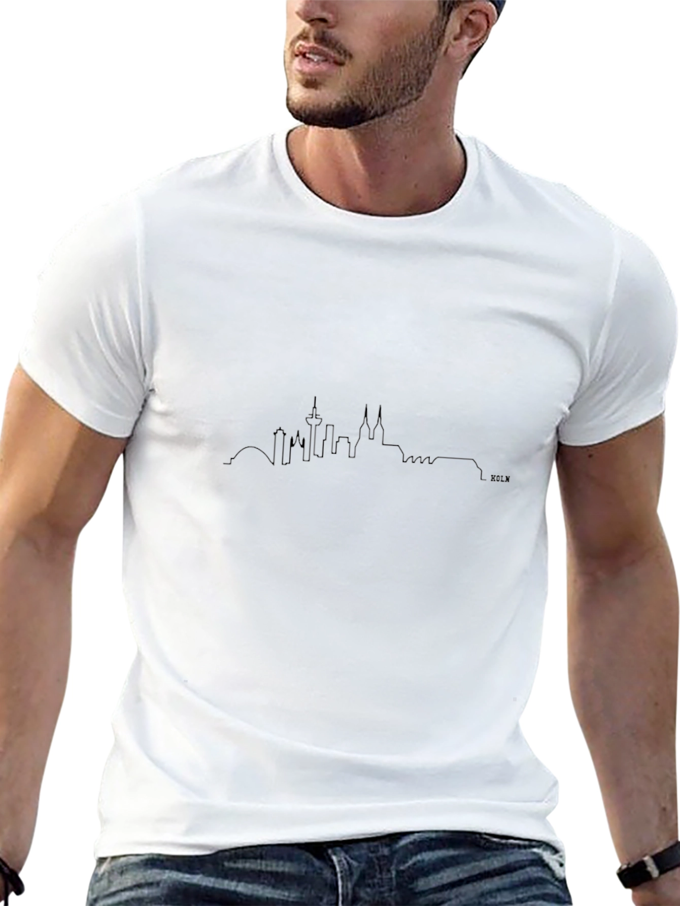 Cologne Skyline Graphic Tee - Black
