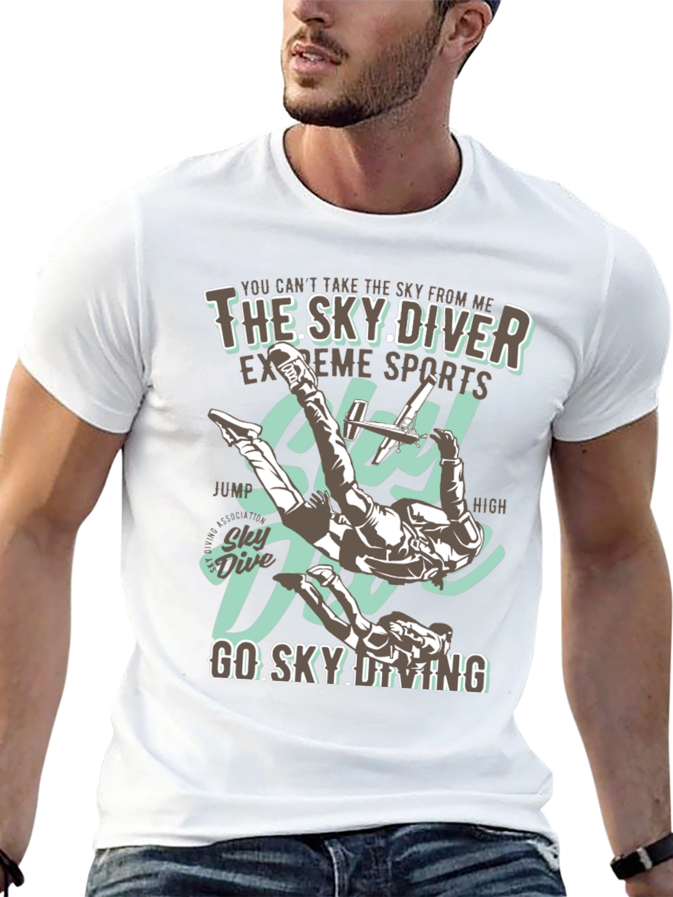 Sky Diving T-Shirt - Extreme Sports Graphic Tee