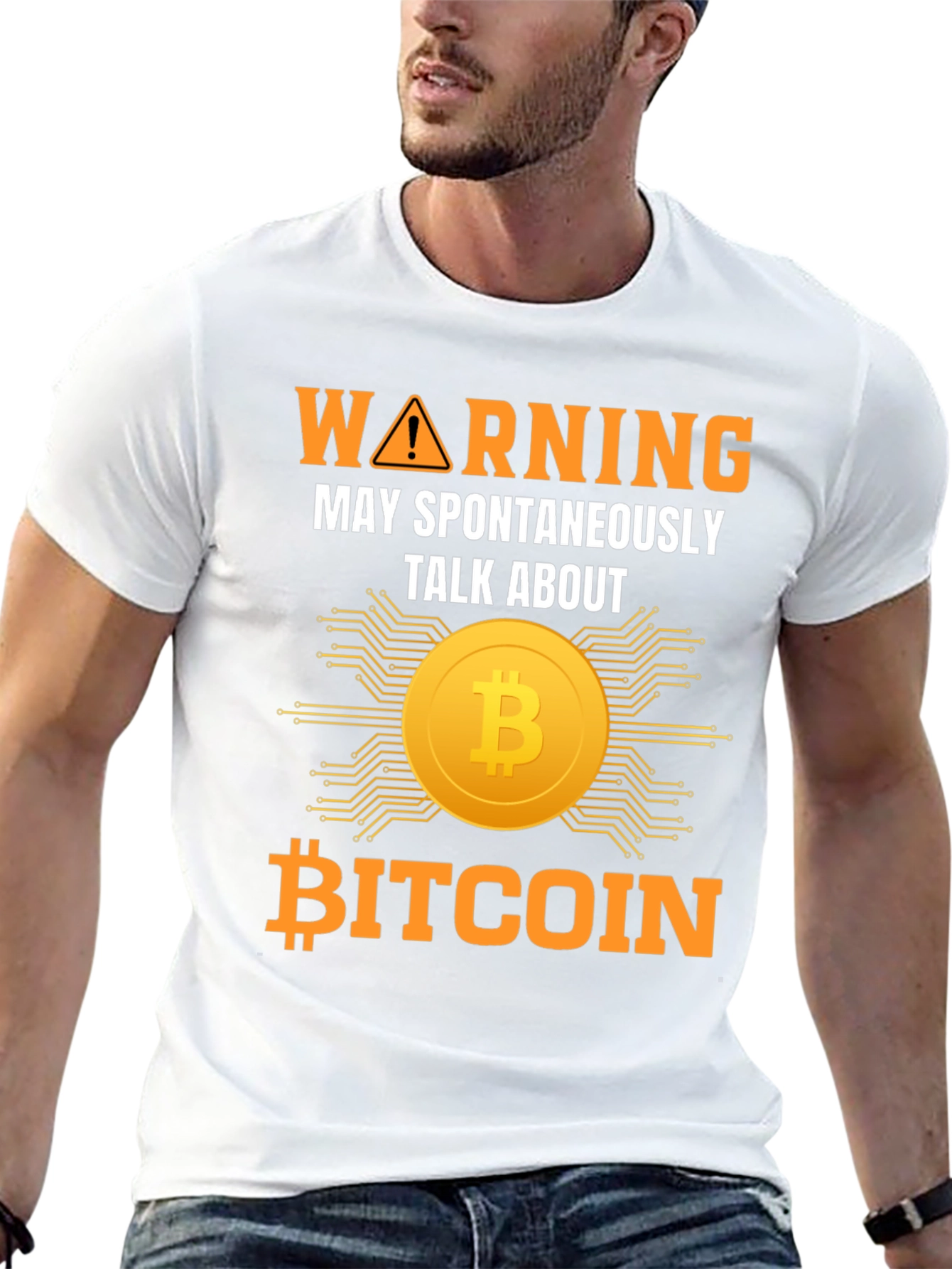 Bitcoin Warning T-Shirt - Talk About Crypto Tee