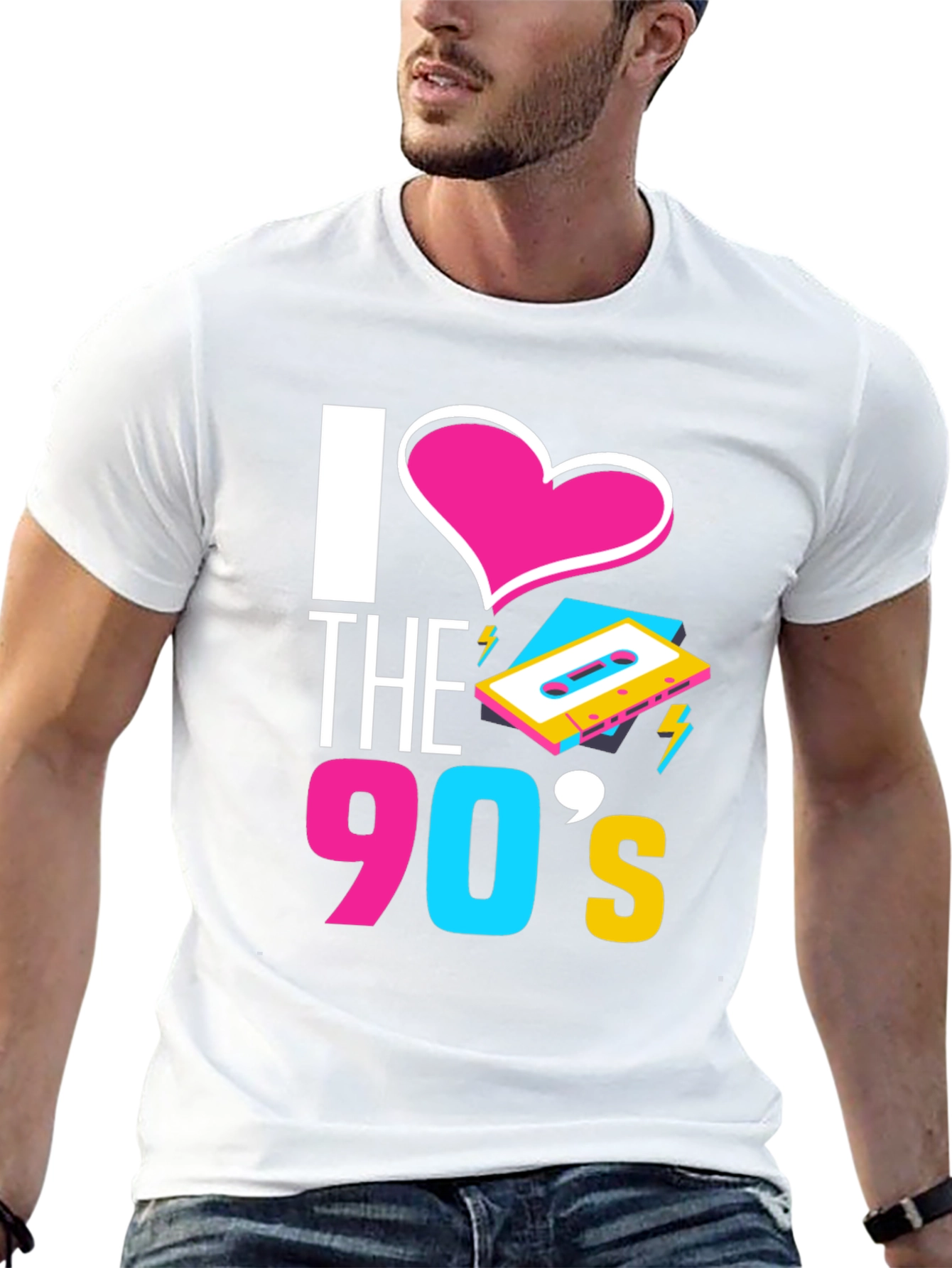 I Love the 90s T-Shirt Retro Cassette Graphic Tee