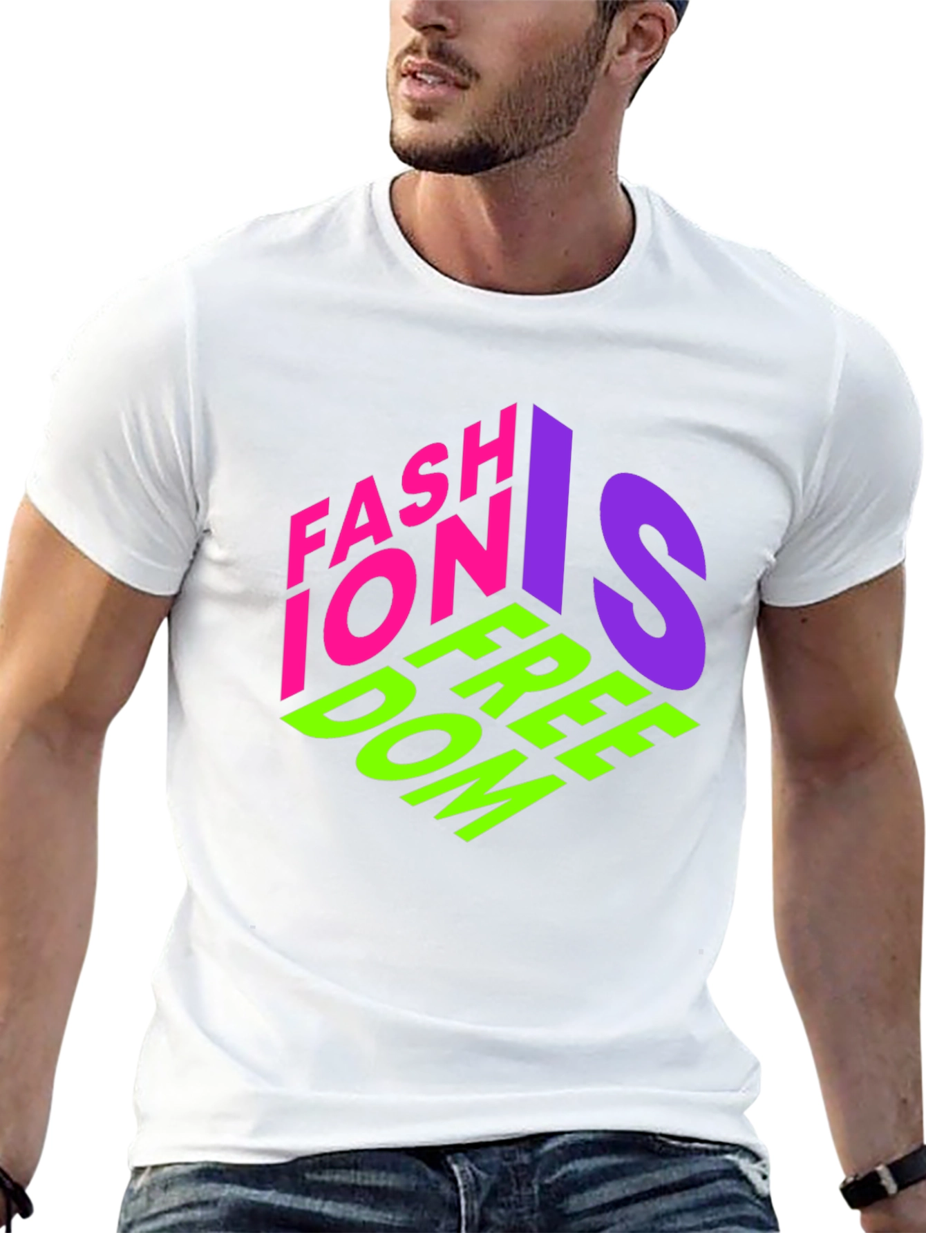 Fashion is Freedom Graphic Tee - Stylish Black T-Shirt