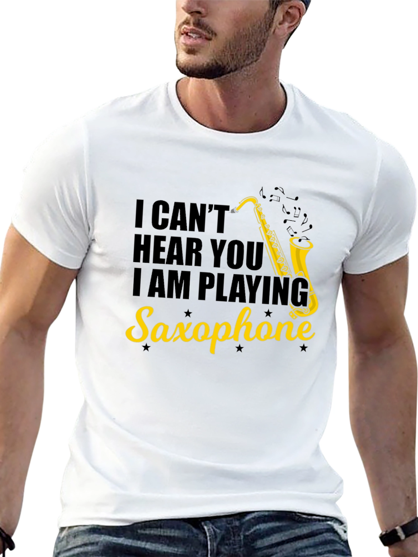 Saxophone Player Graphic Tee - Music Lover Gift