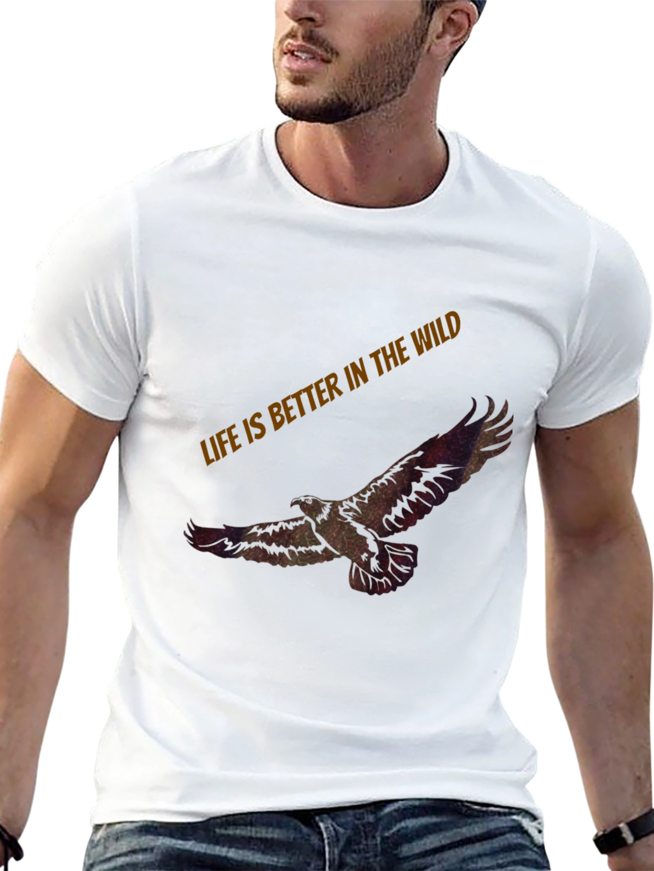 Wild Eagle Graphic Black T-Shirt