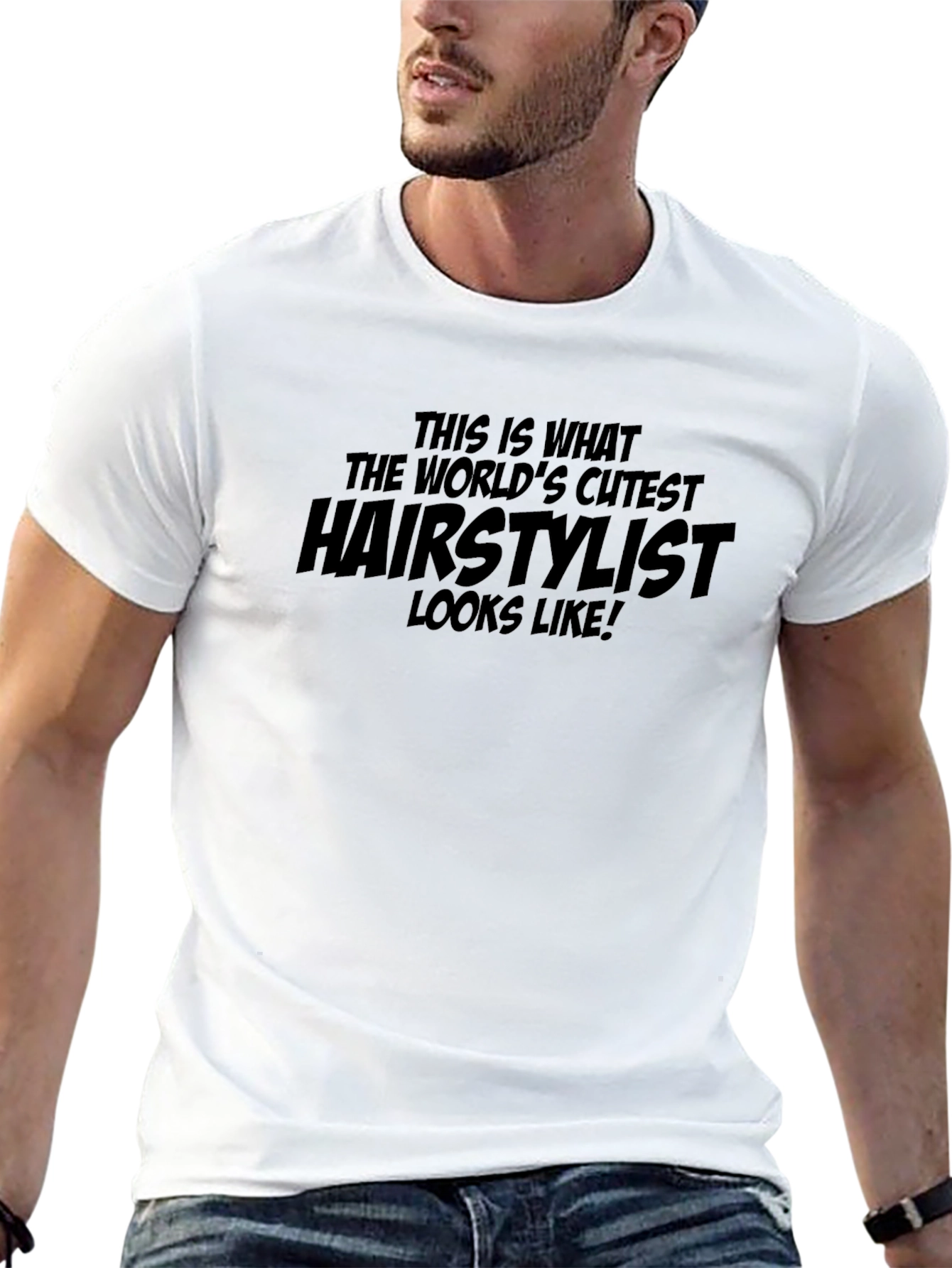 Worlds Cutest Hairstylist Black Graphic T-Shirt