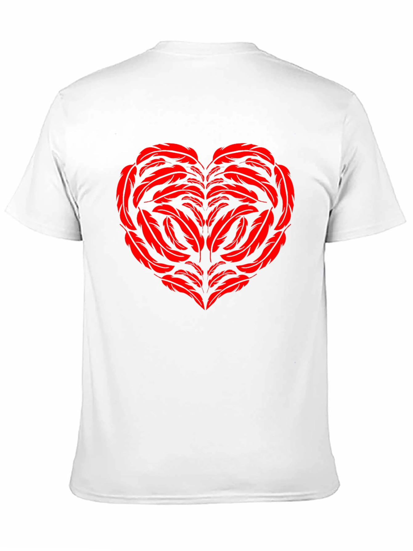 Feather Heart Graphic Black Tee
