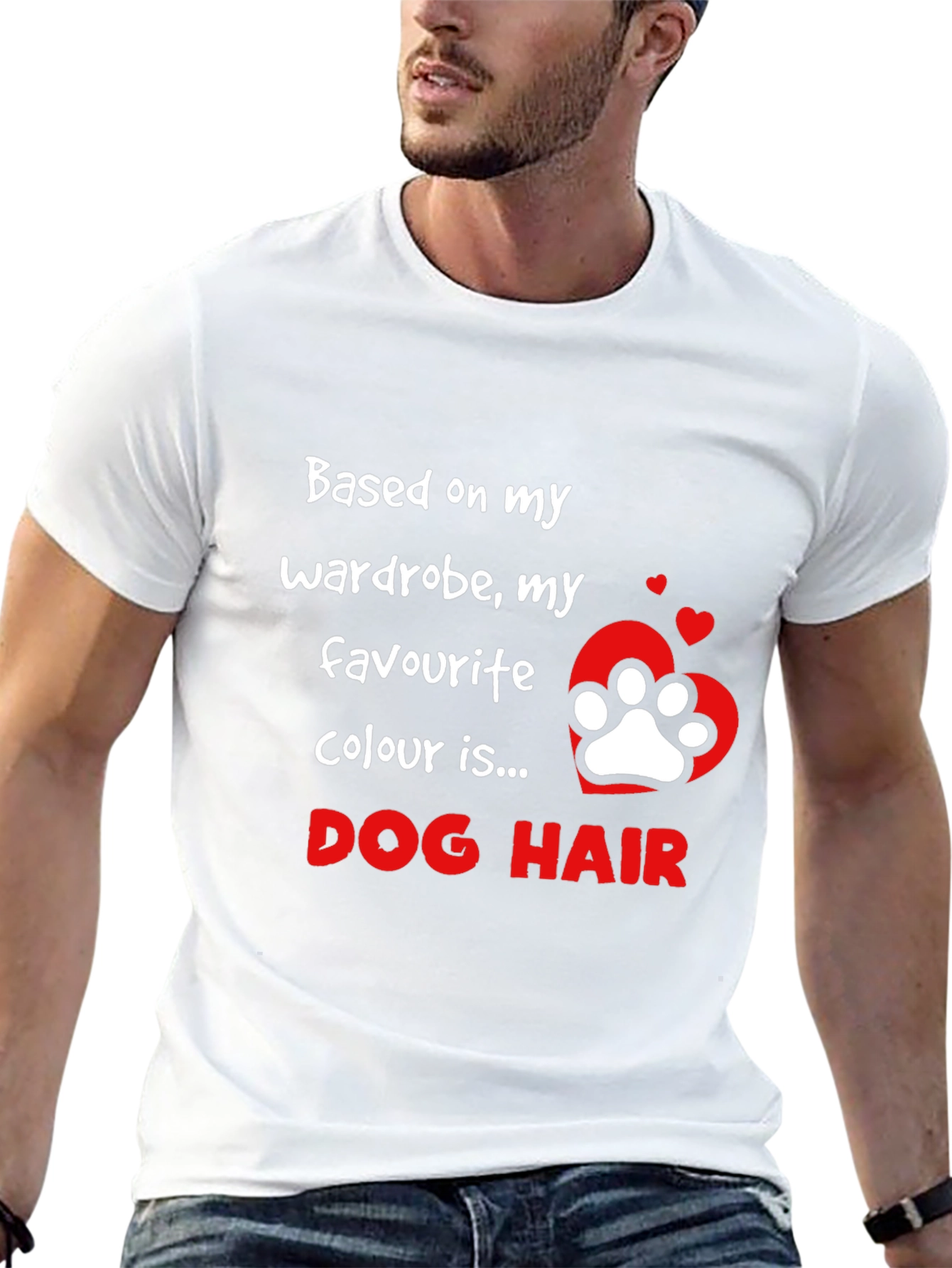 Dog Hair T-Shirt Funny Pet Lover Tee