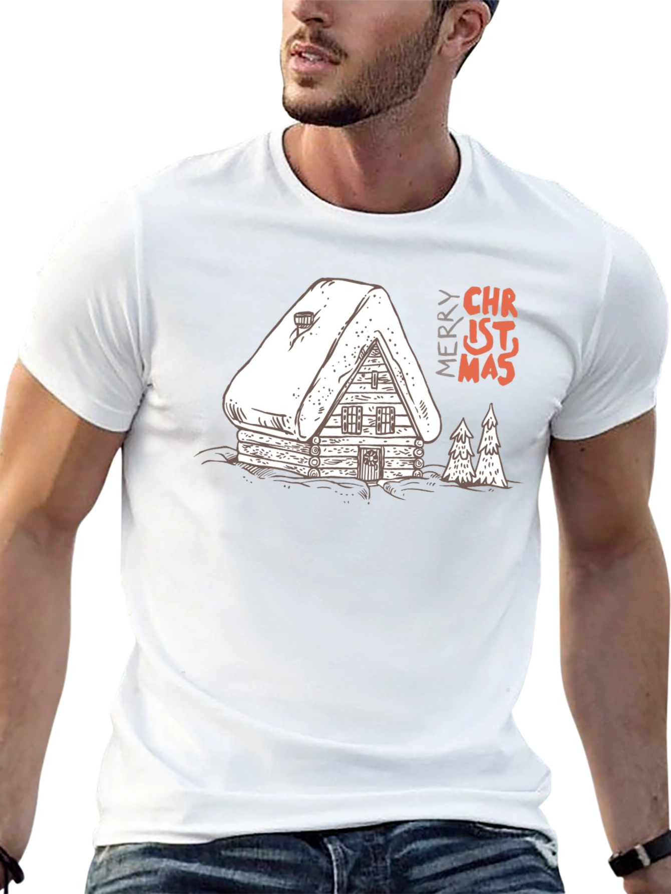 Christmas Cabin T-Shirt - Holiday Graphic Tee