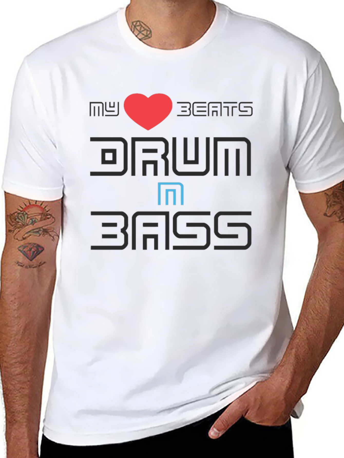 Drum n Bass Music Lover Black T-Shirt