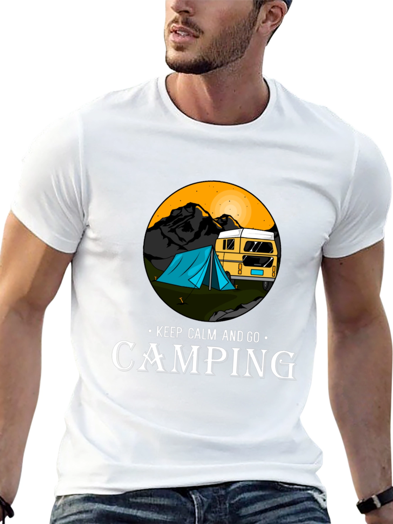 Camping Adventure T-Shirt - Keep Calm and Go Camping