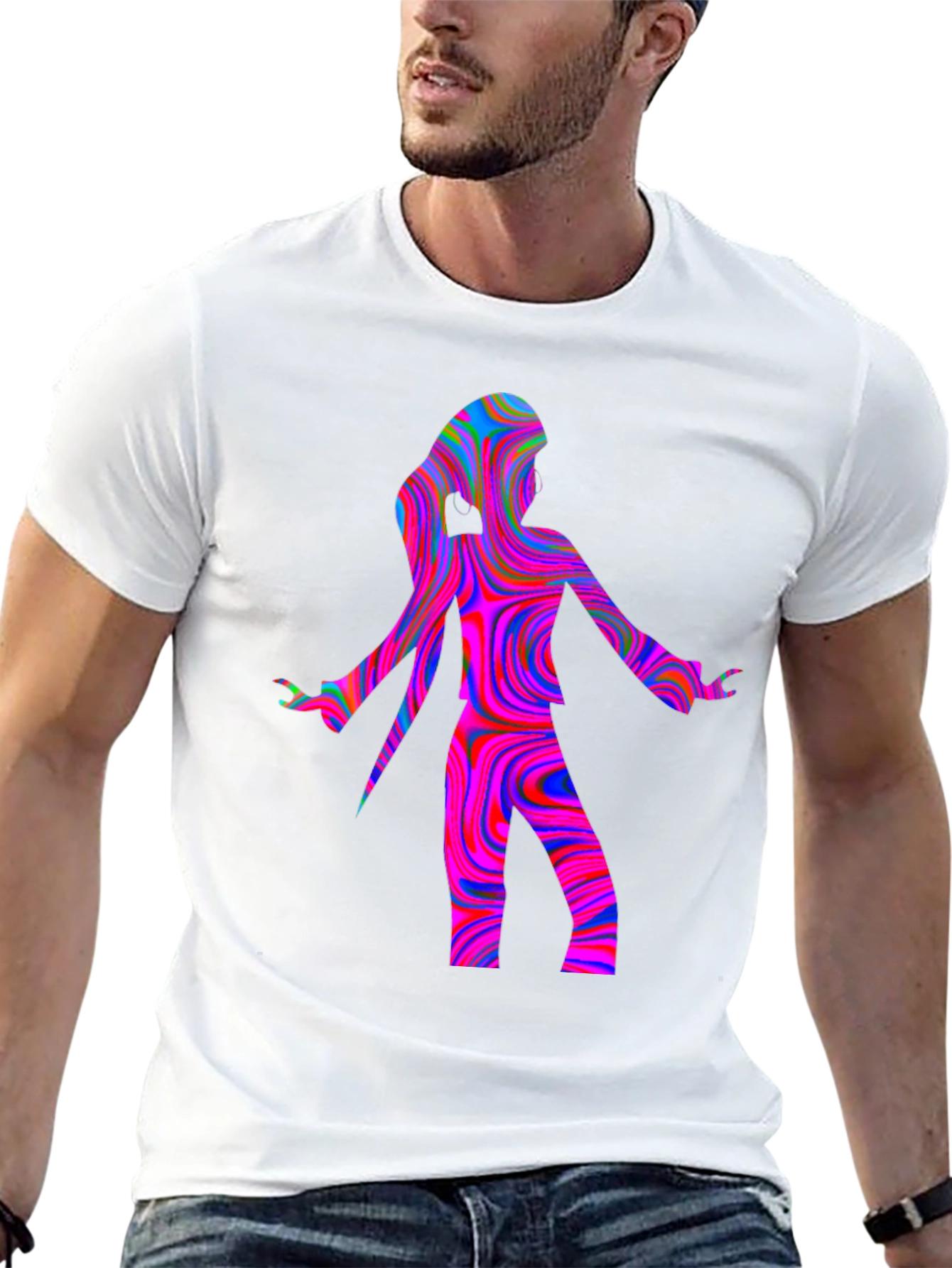 Psychedelic Swirl Dancer Graphic Tee