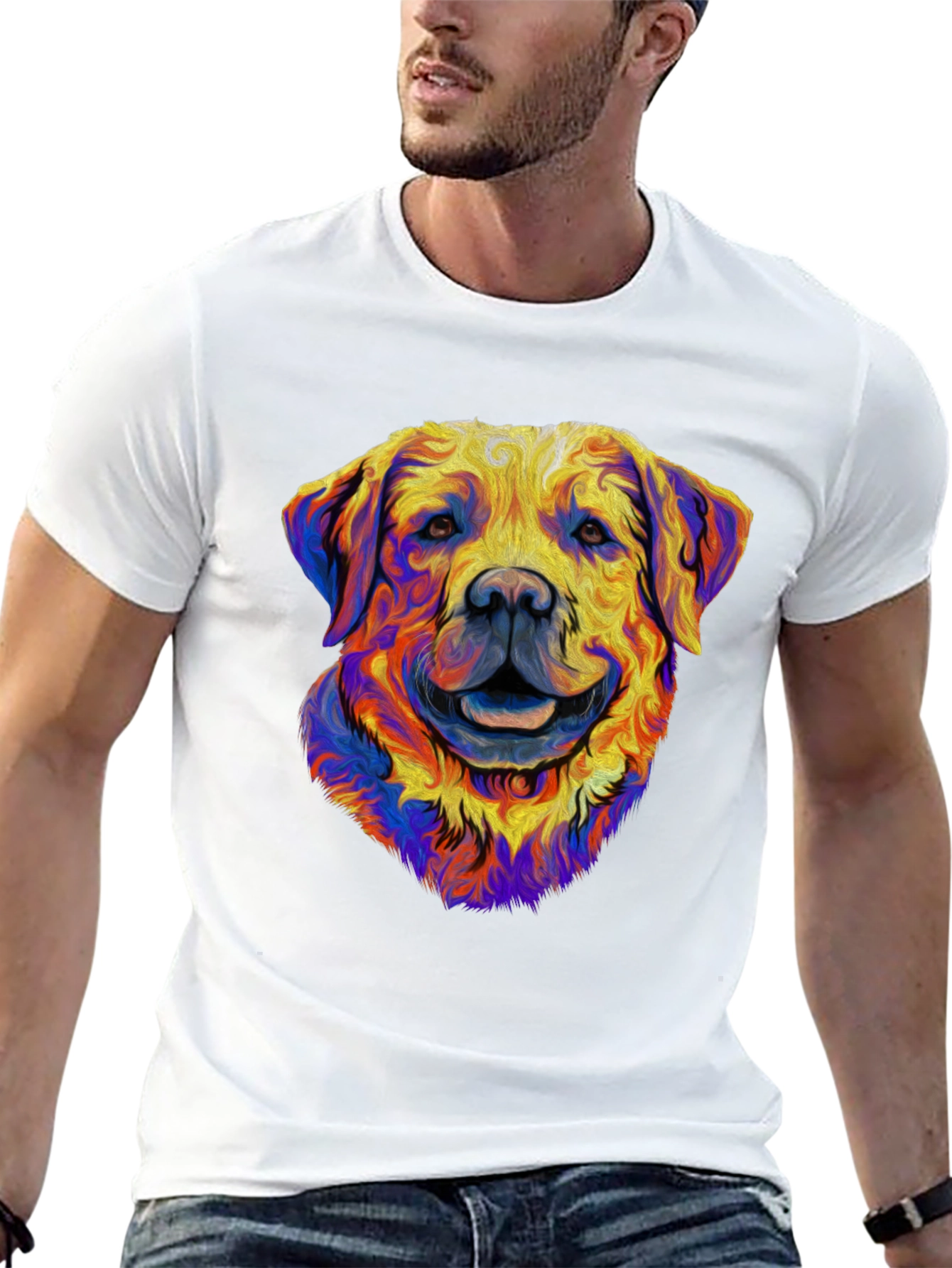 Dog Portrait Graphic T-Shirt