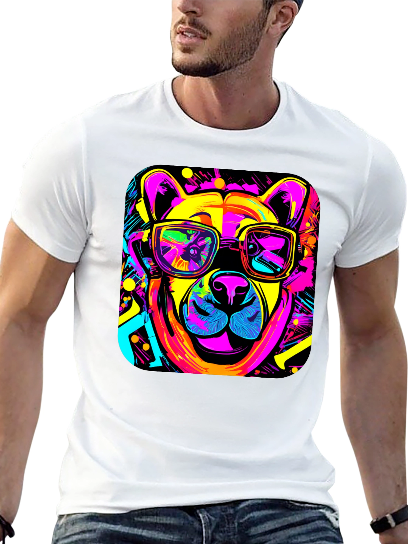 Cool Neon Bear T-Shirt
