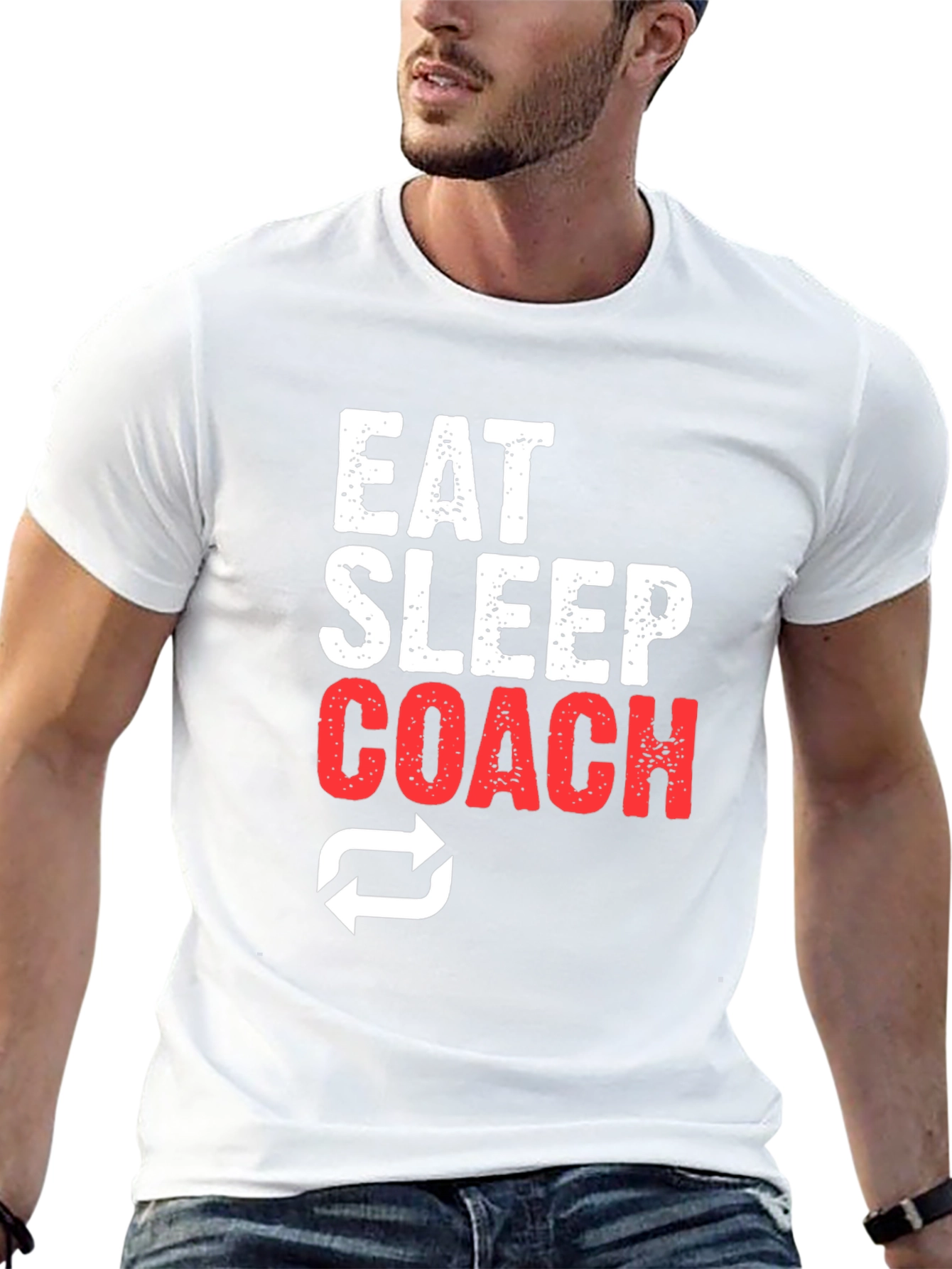Eat Sleep Coach T-Shirt - Athletic Motivation