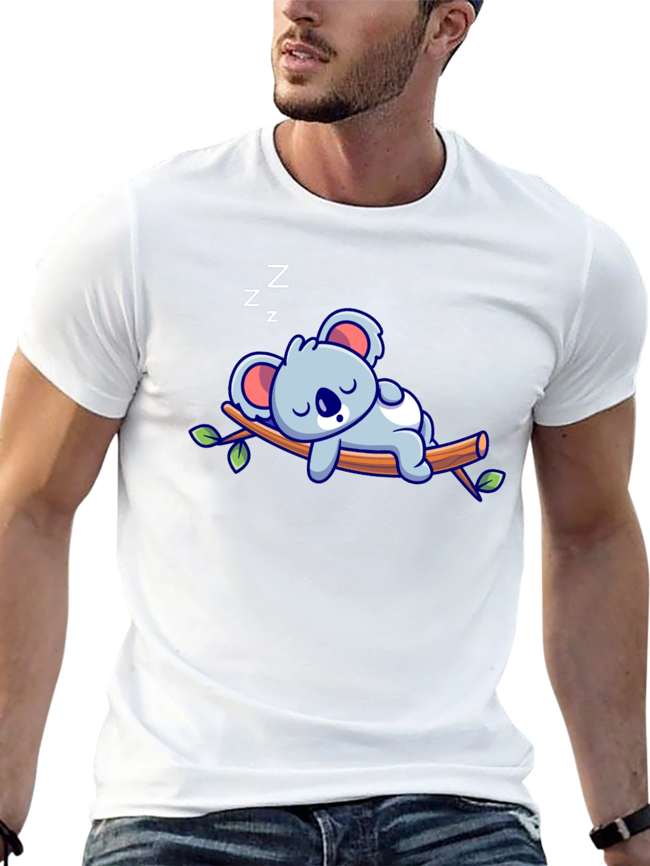 Cute Sleeping Koala Graphic T-Shirt
