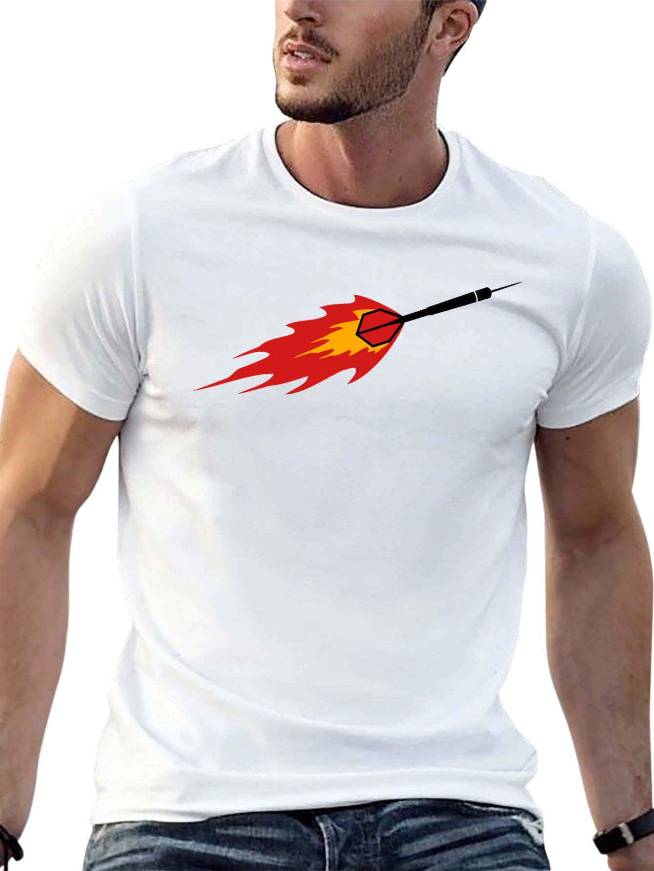 Fiery Dart Graphic Tee - Black