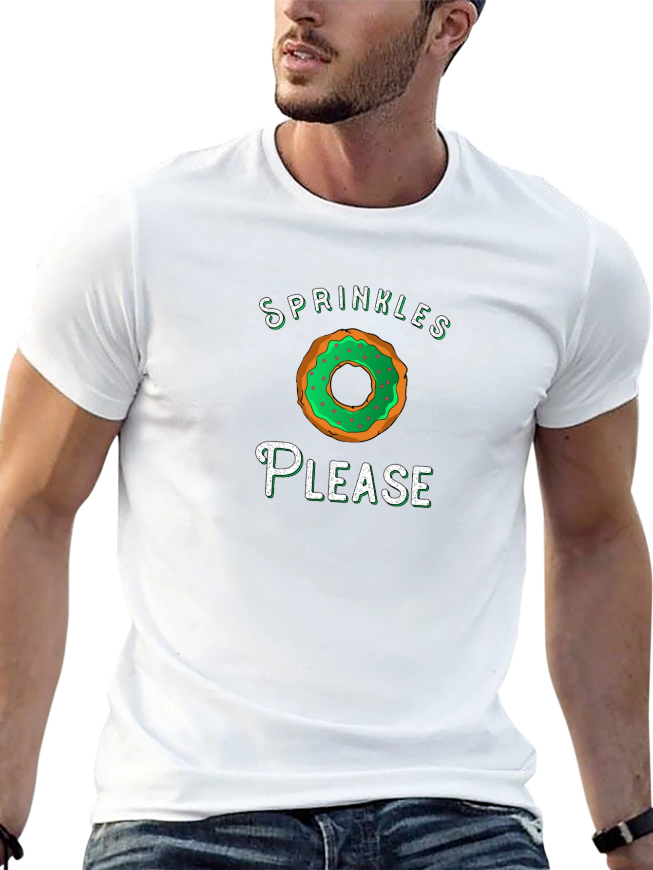 Sprinkles Please Donut Graphic T-Shirt
