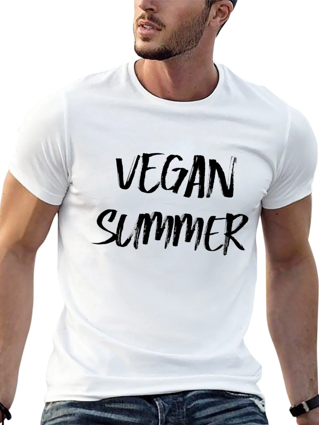 Vegan Summer Black Tee