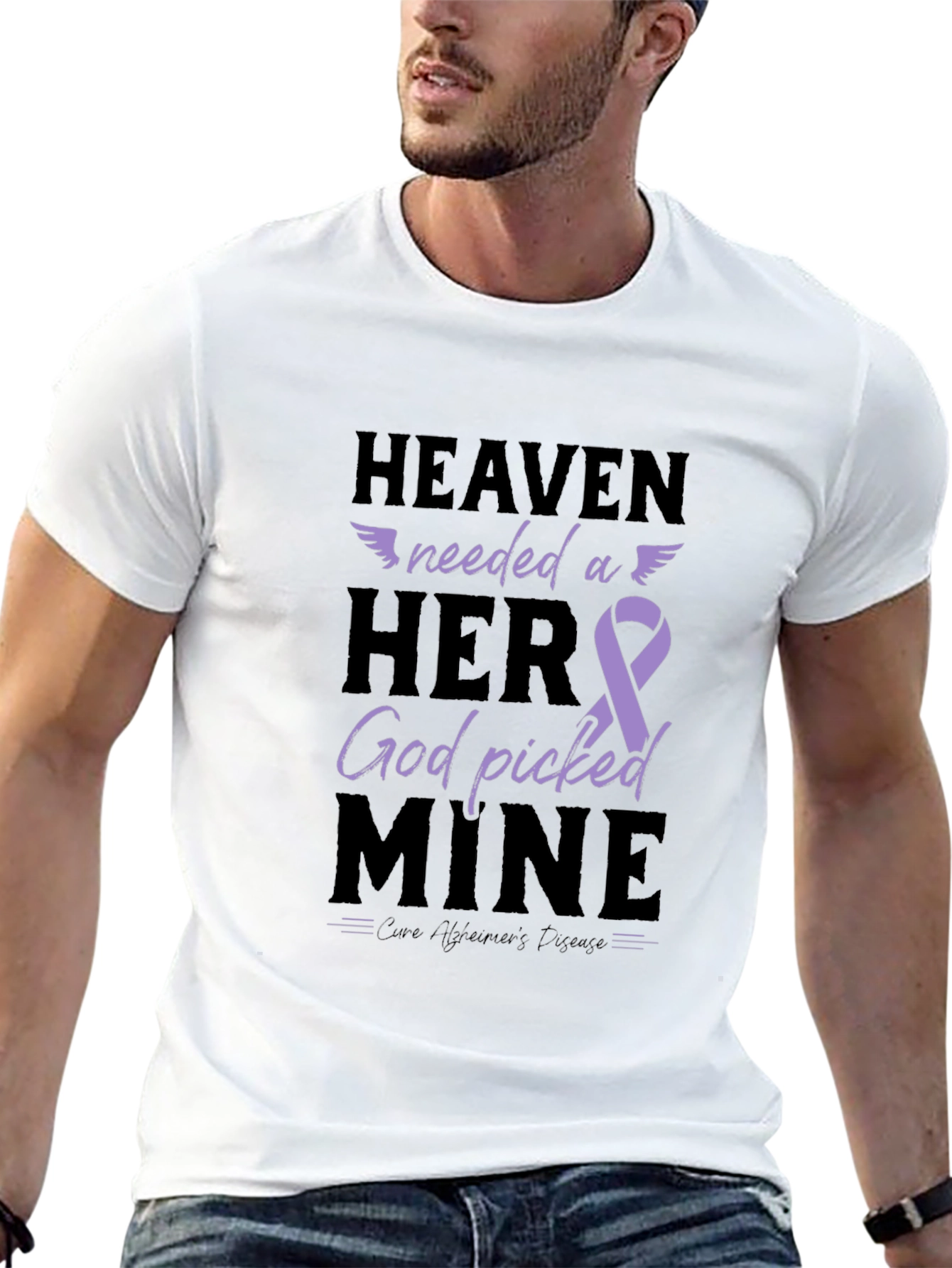 Heaven Needed a Hero Alzheimers Awareness T-Shirt