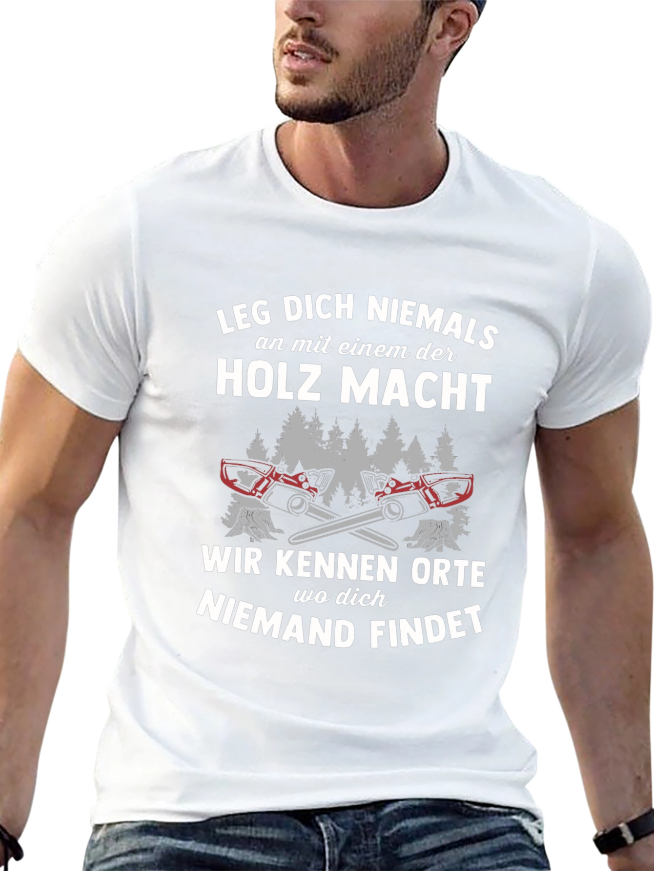 Funny German Lumberjack T-Shirt - Holz Macht