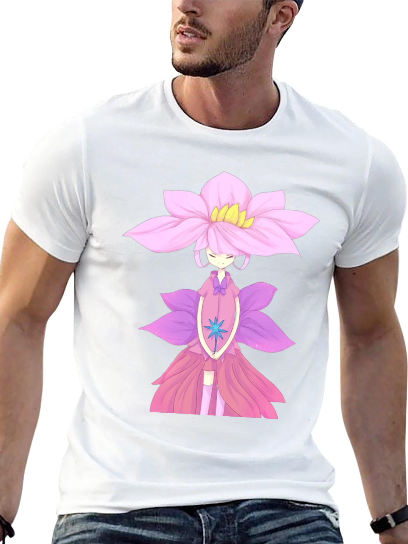 Floral Anime T-Shirt