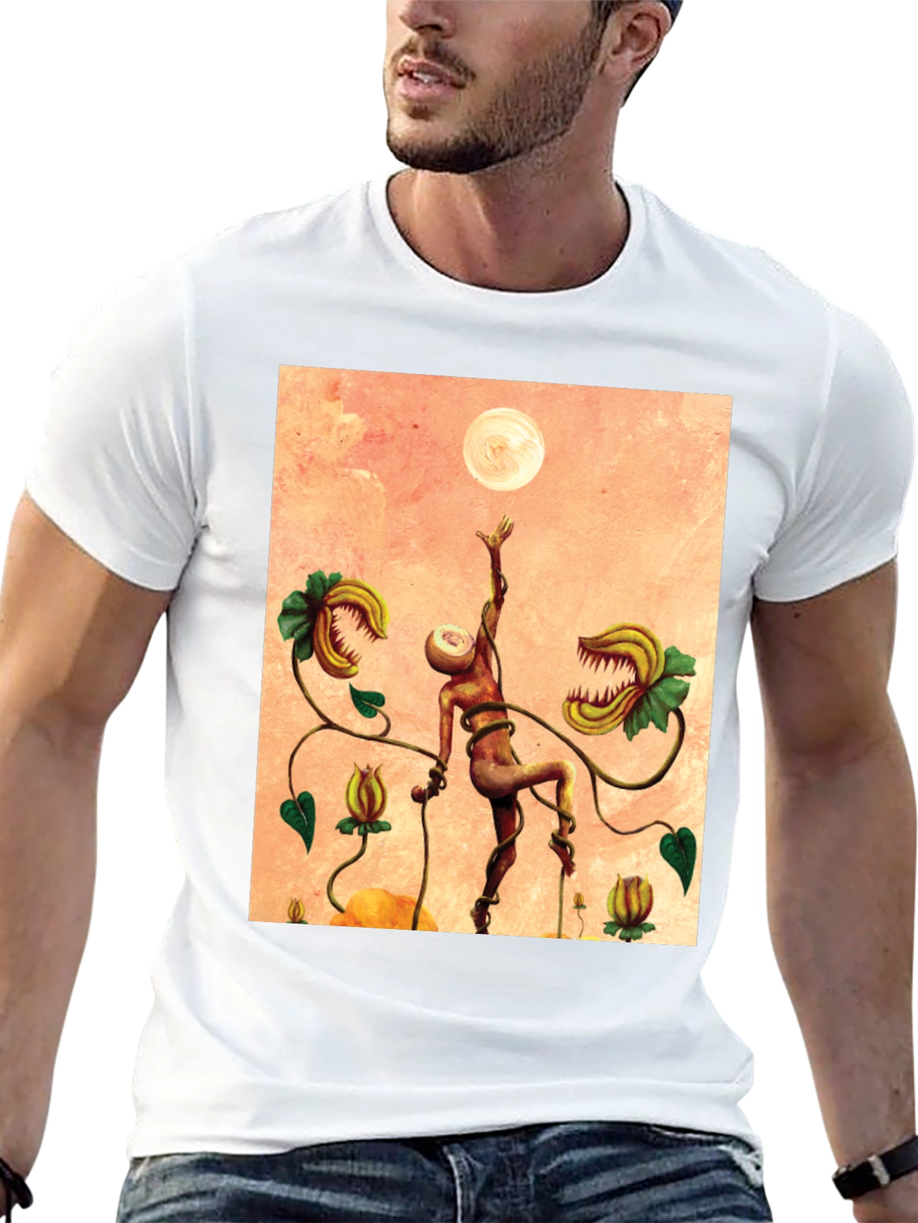 Surreal Venus Flytrap Graphic Tee - Unique Art Shirt