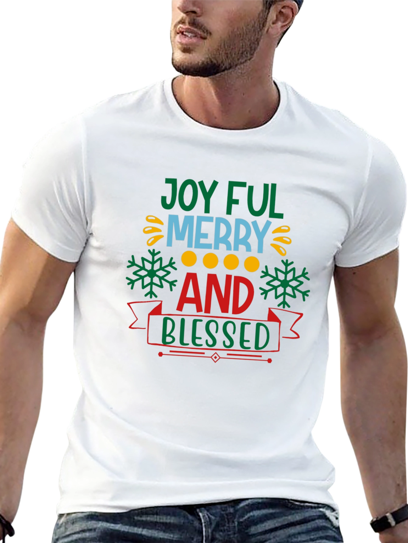 Joyful Merry & Blessed Graphic Tee