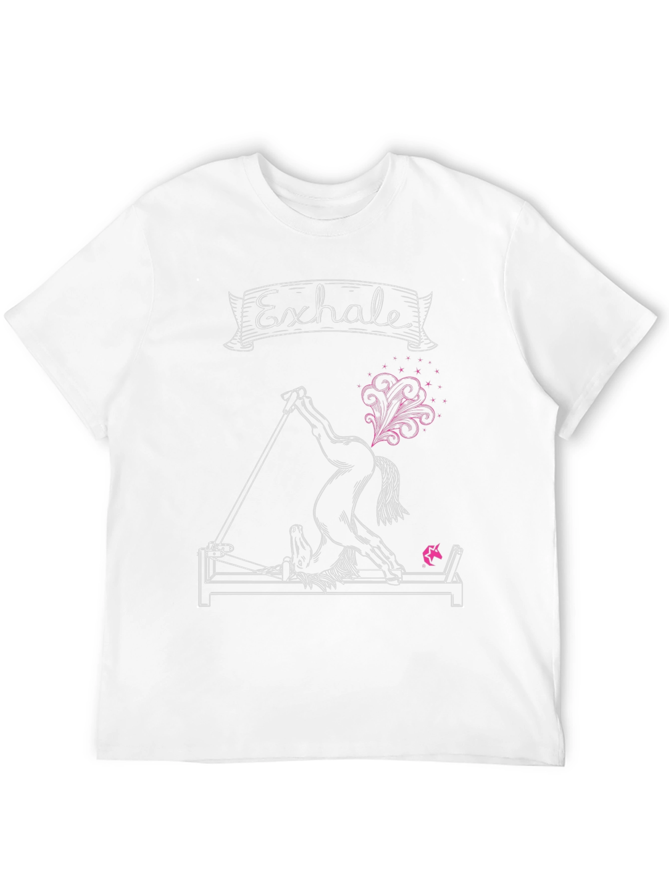 Exhale Pilates Horse T-Shirt Funny Workout Tee