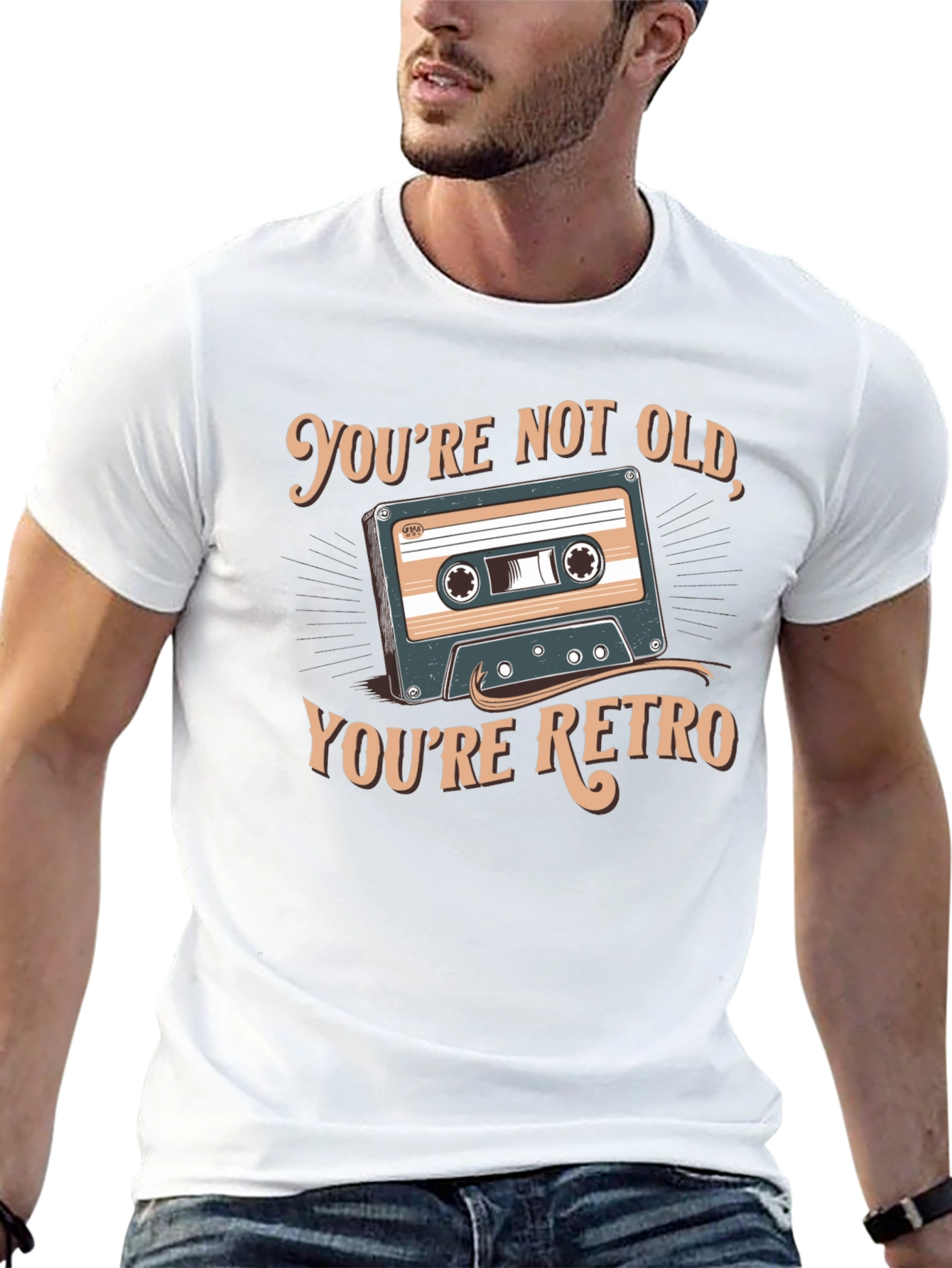 Retro Cassette Graphic T-Shirt - Youre Not Old
