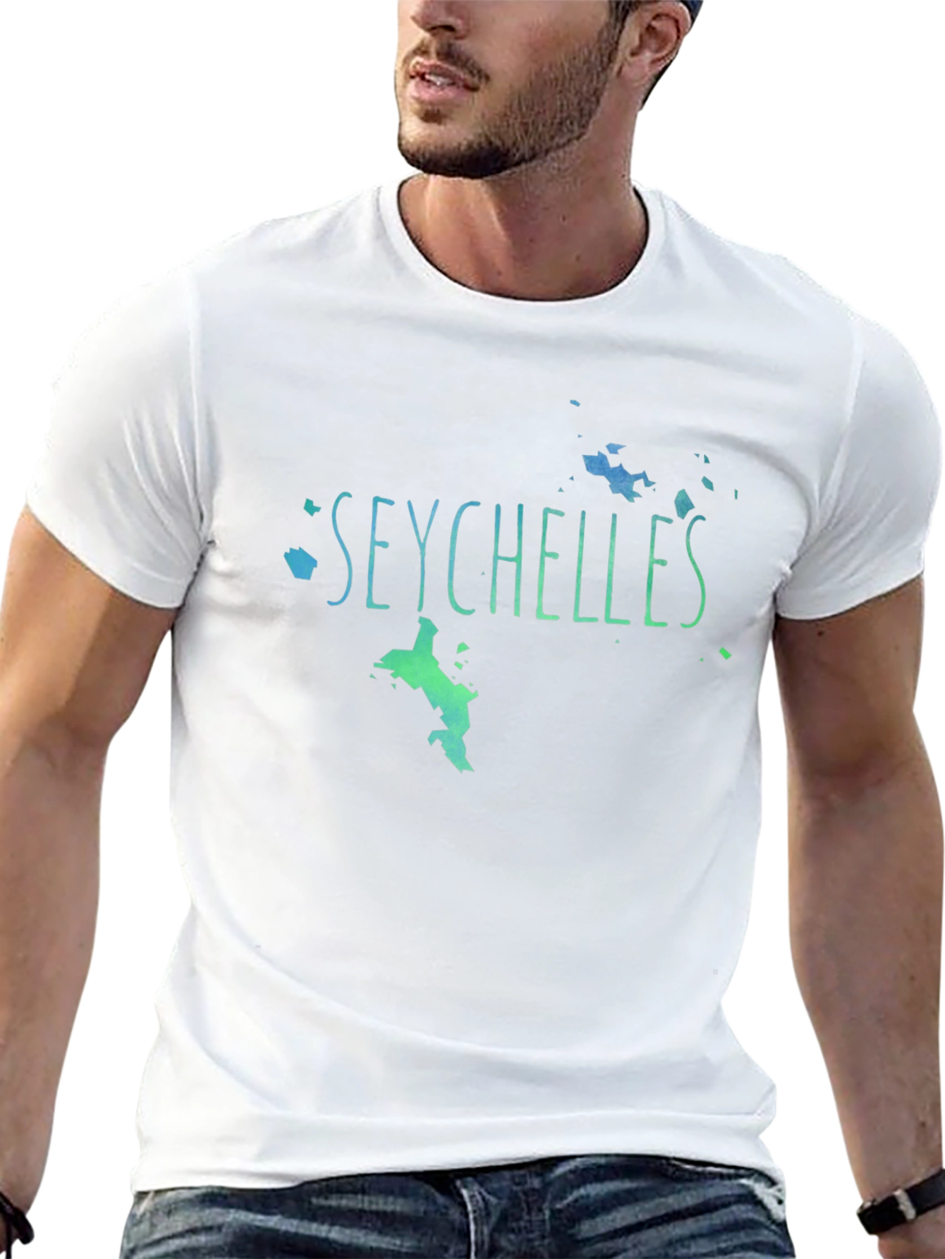 Seychelles Graphic Print Mens T-Shirt