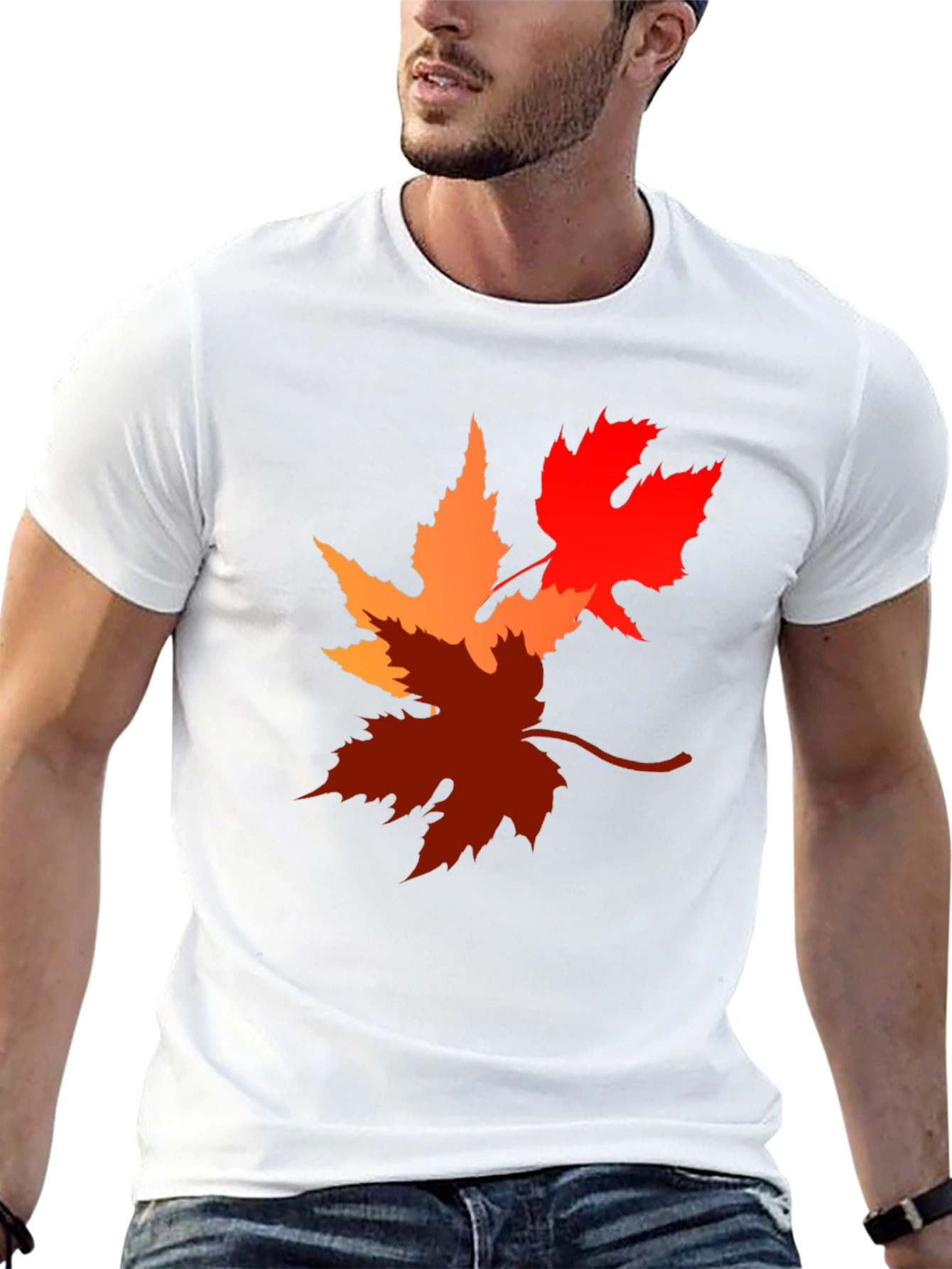 Autumn Leaves Graphic Tee - Black T-Shirt