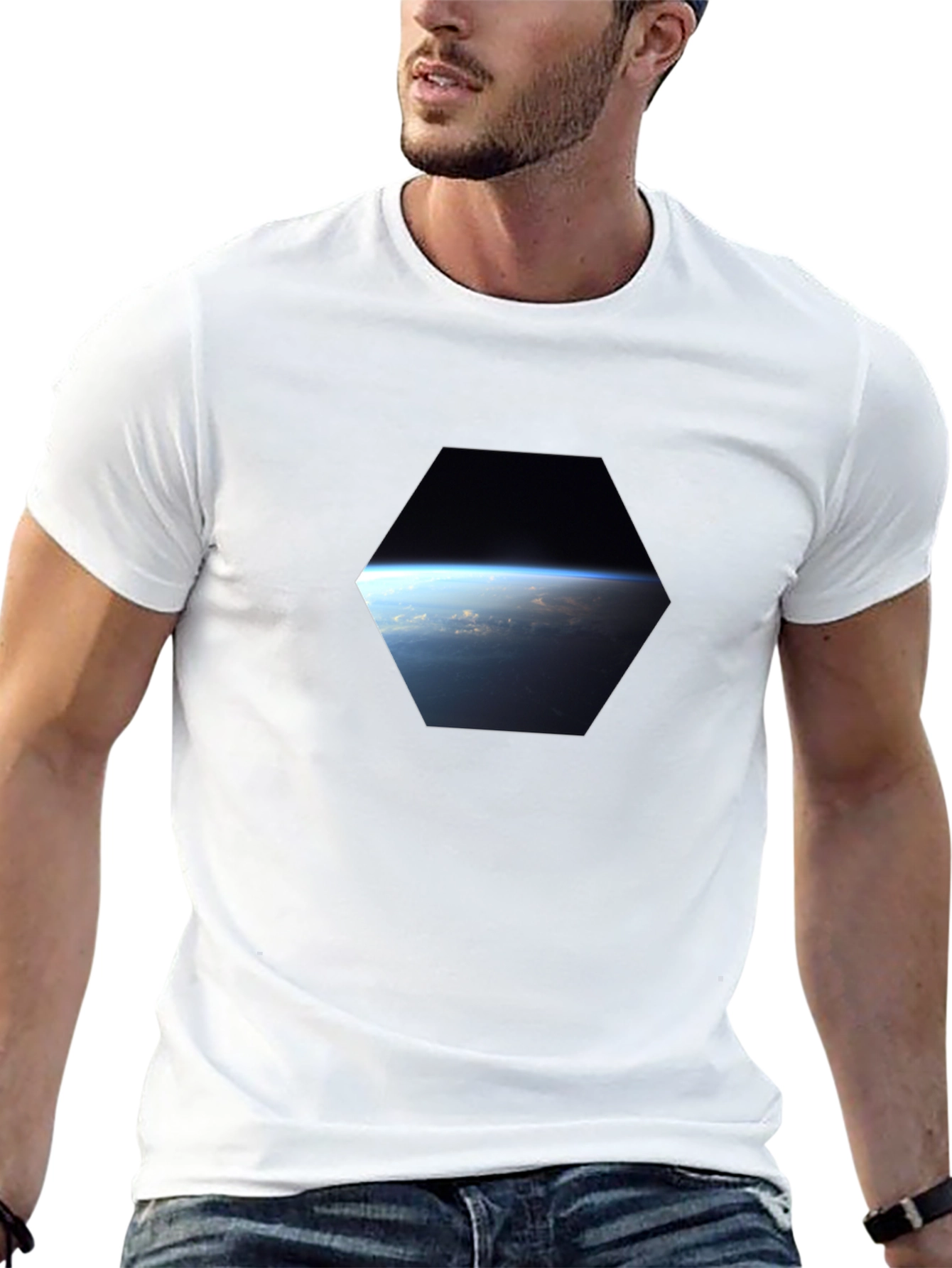 Earth View Graphic Tee - Black Unisex T-Shirt