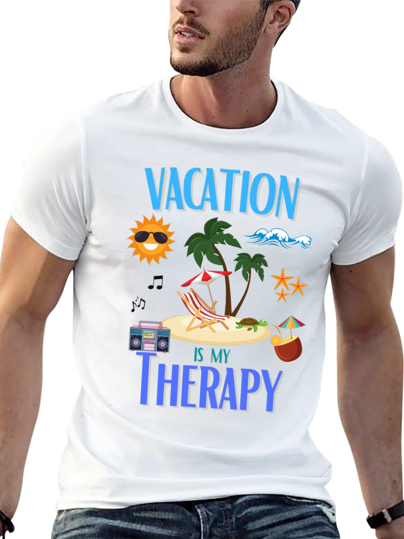 Vacation is My Therapy Graphic T-Shirt