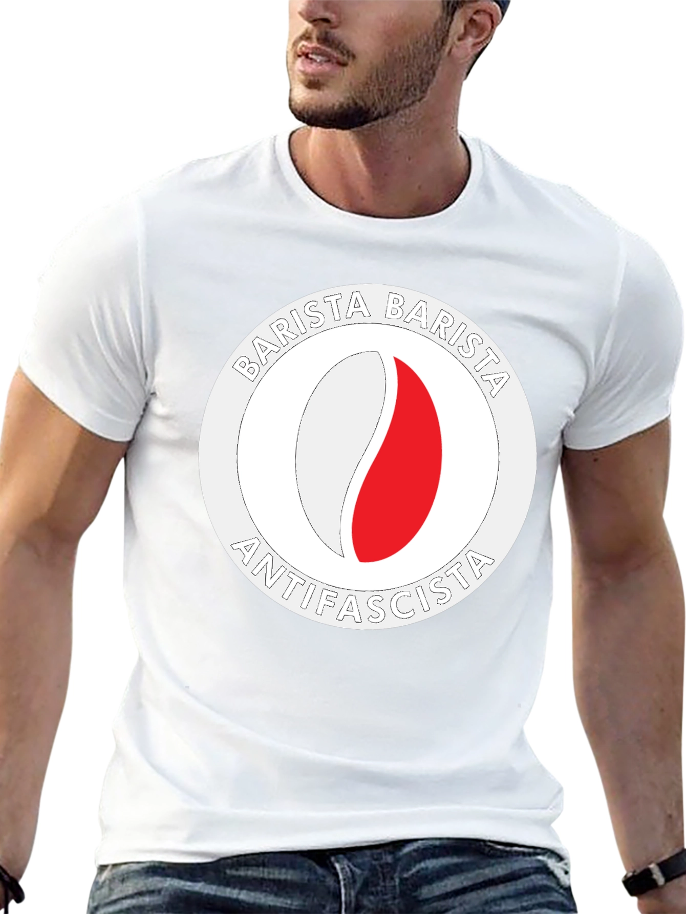Barista Antifascista Graphic T-Shirt