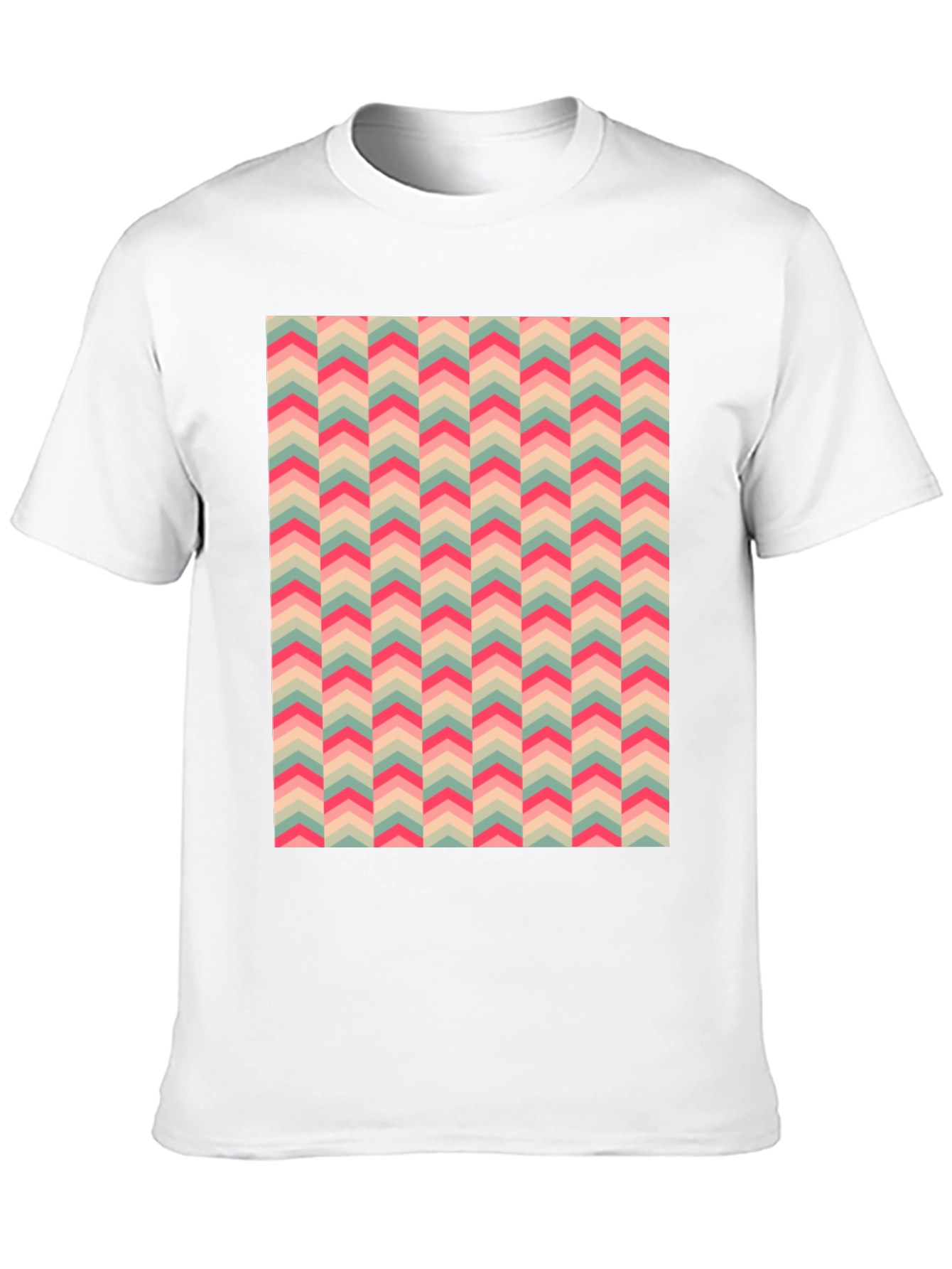 Retro Chevron Pattern T-Shirt - Stylish Casual Wear