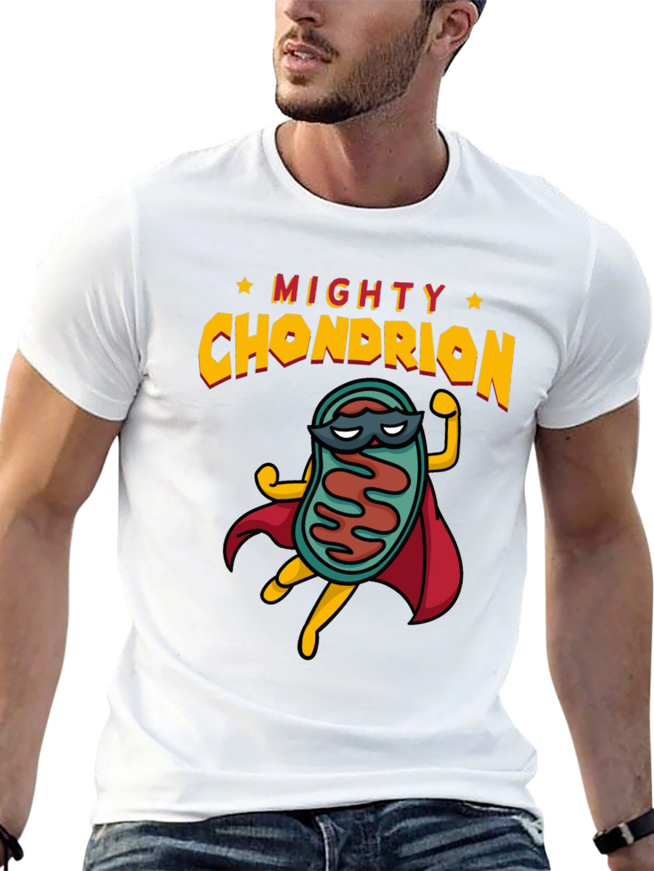 Mighty Chondrion Superhero T-Shirt - Black Cotton Tee